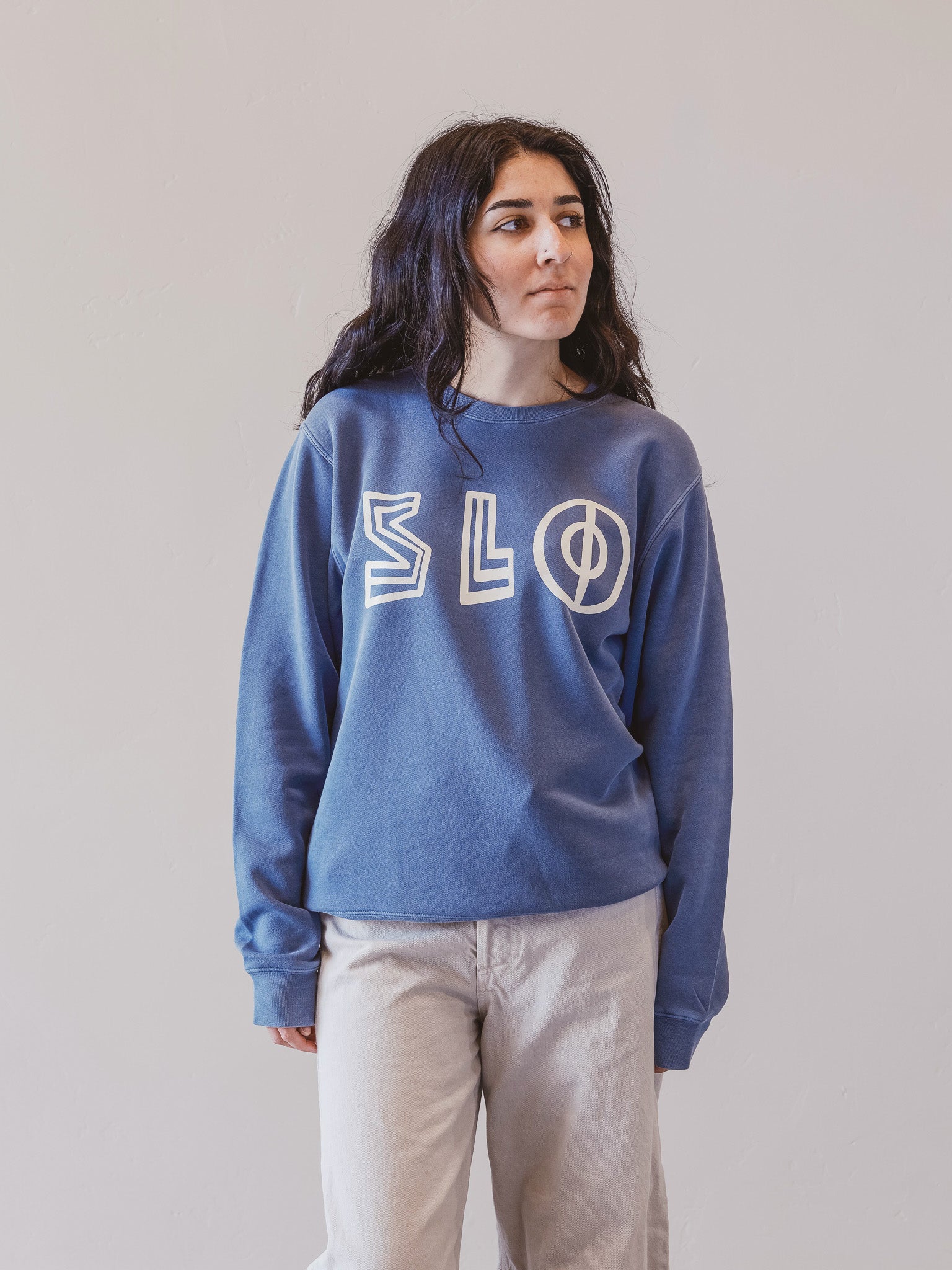 SLO SWEATSHIRT STONE BLUE