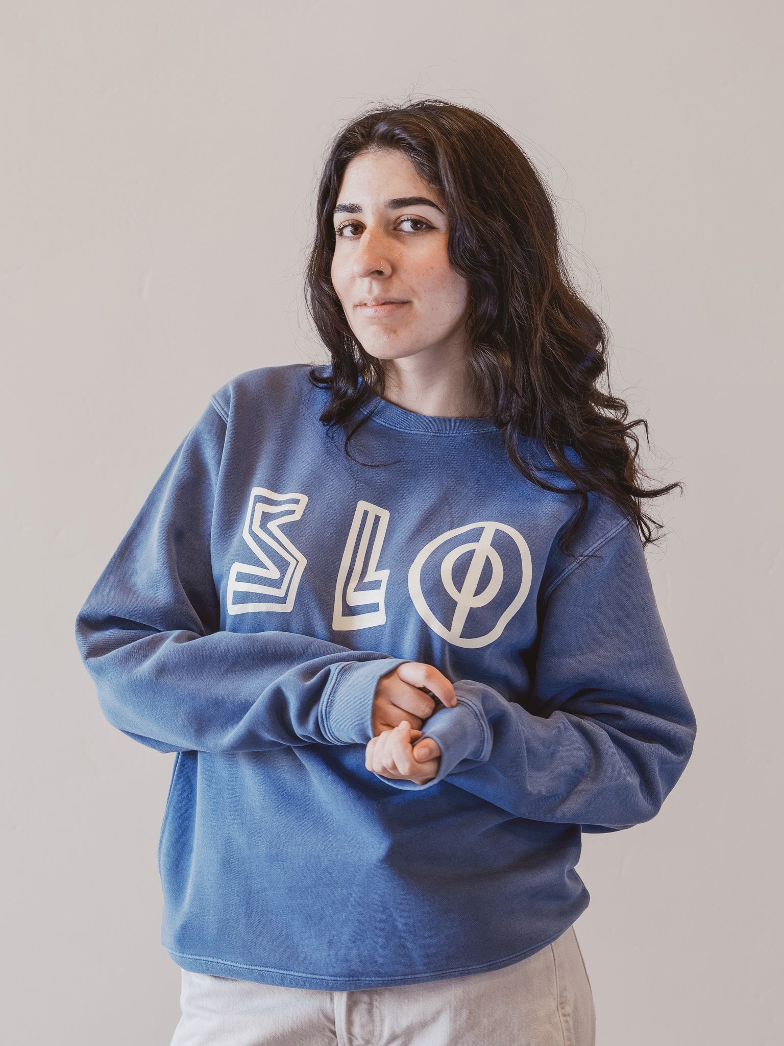 SLO SWEATSHIRT STONE BLUE