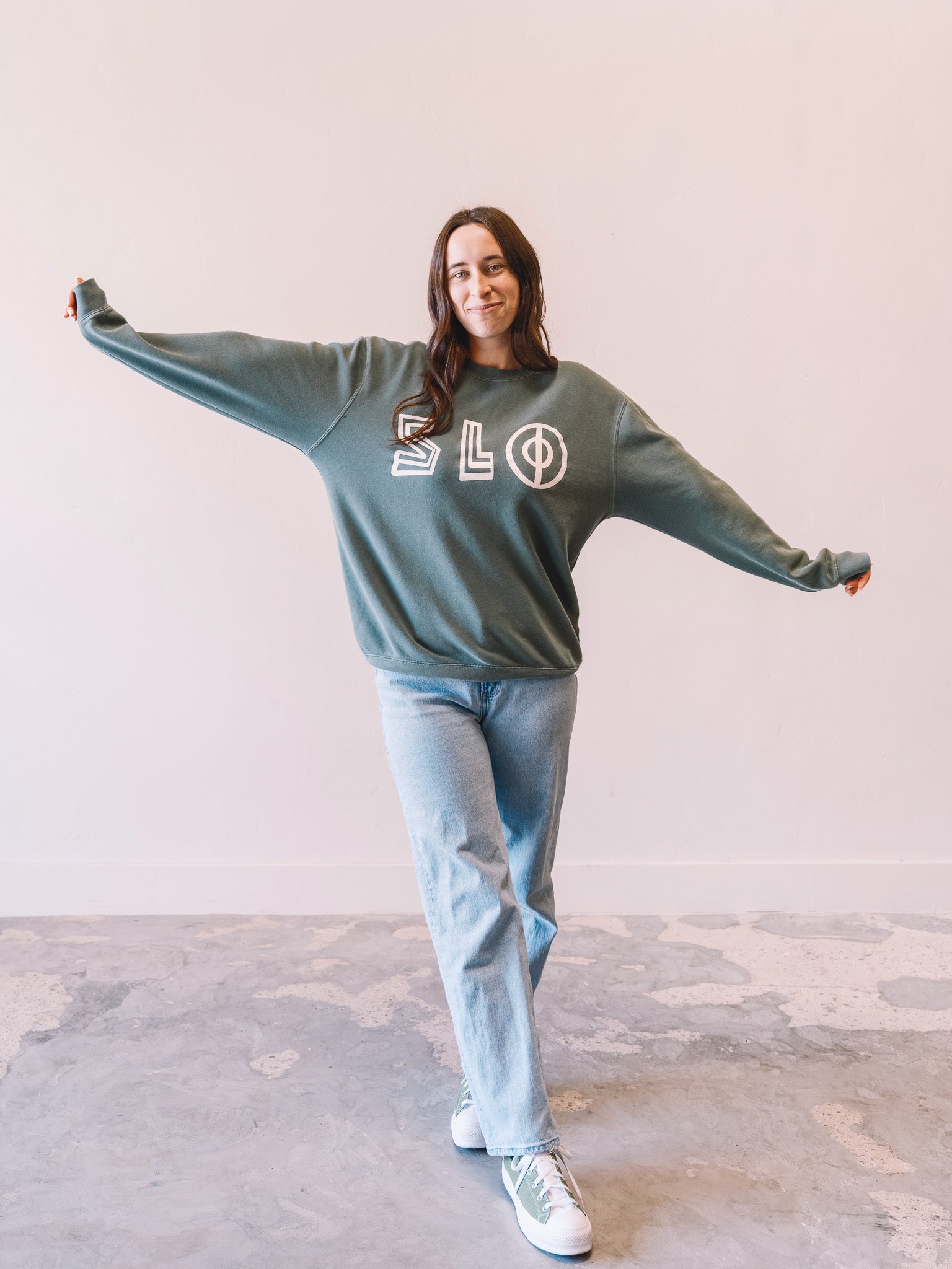 SLO SWEATSHIRT IN GREEN