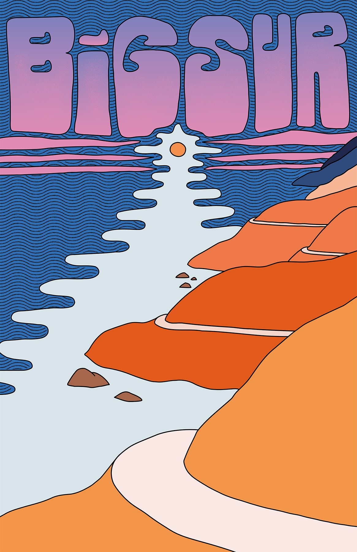 SUNSET IN BIG SUR PRINT