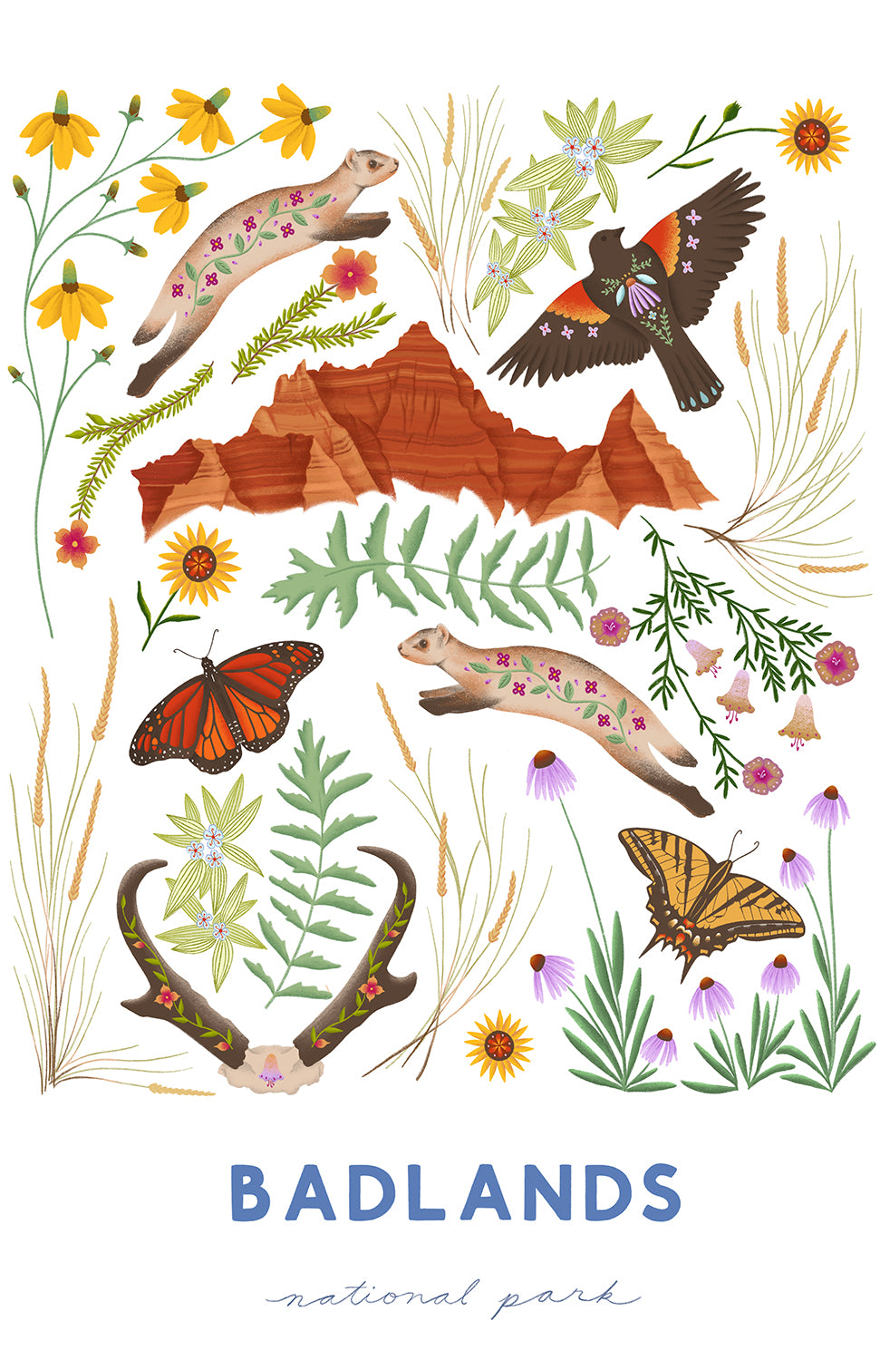 BADLANDS NATIONAL PARK PRINT