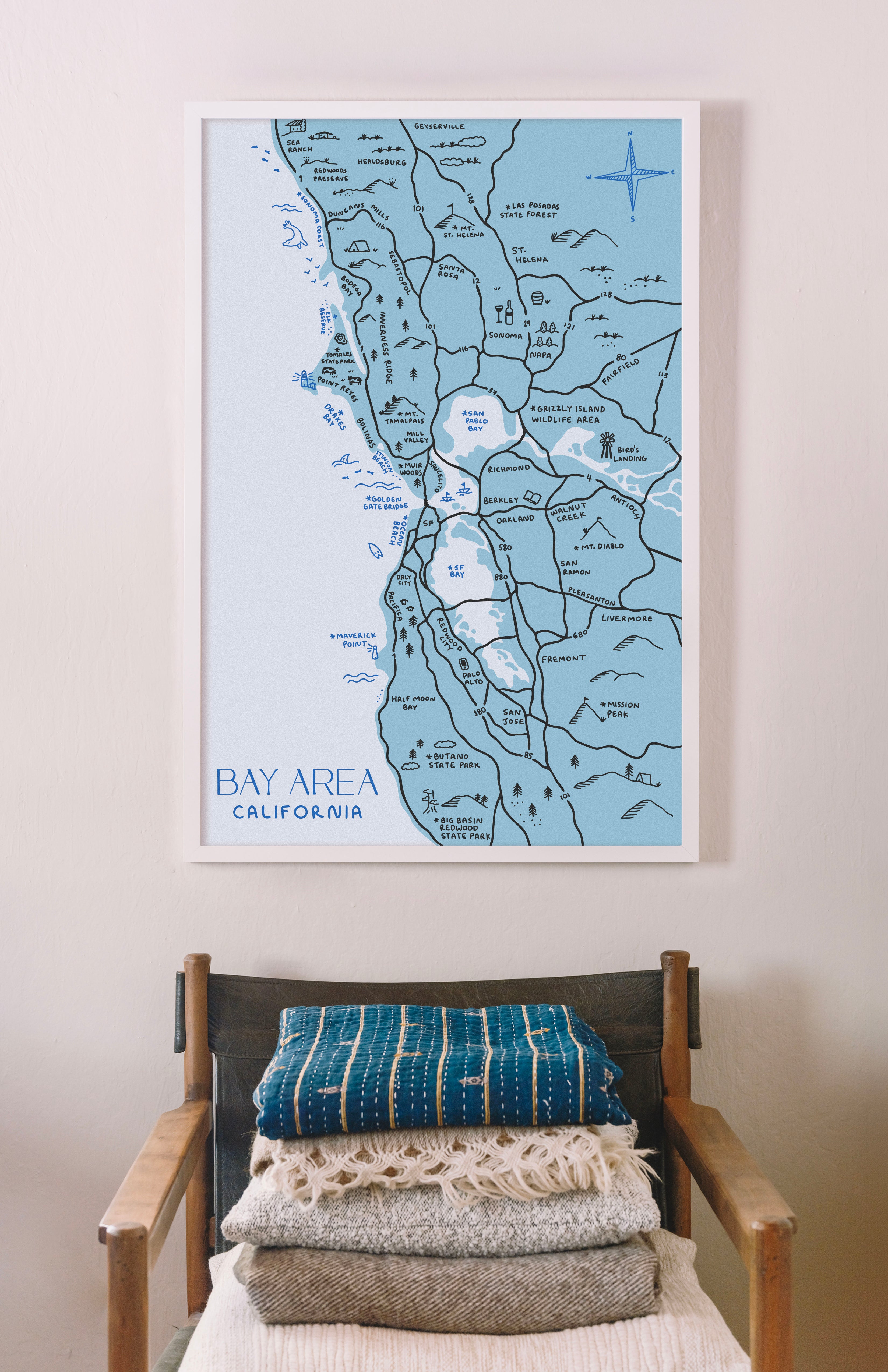 BAY AREA MAP PRINT