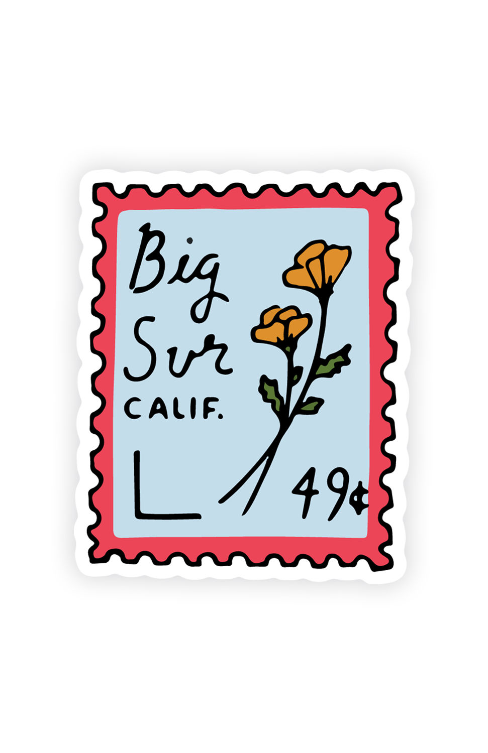 BIG SUR STAMP STICKER