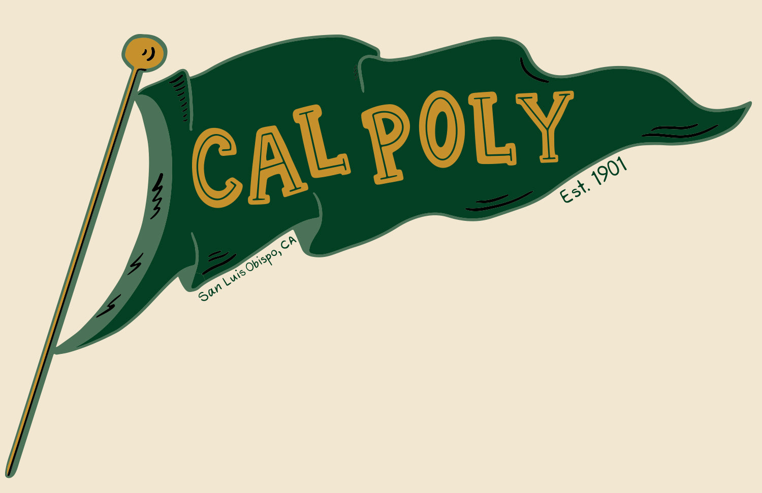 CAL POLY FLAG PRINT