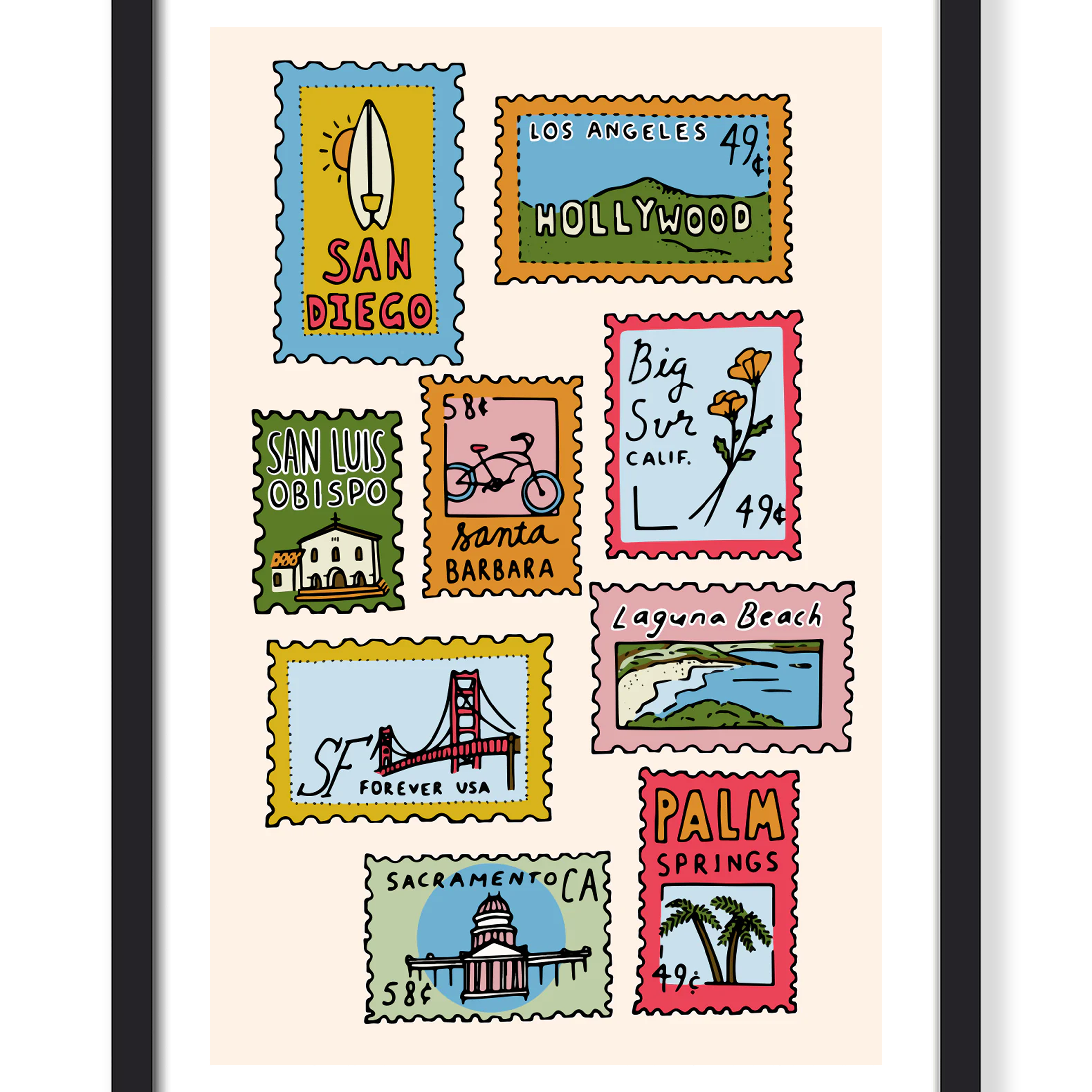 CALIFORNIA STAMPS PRINT