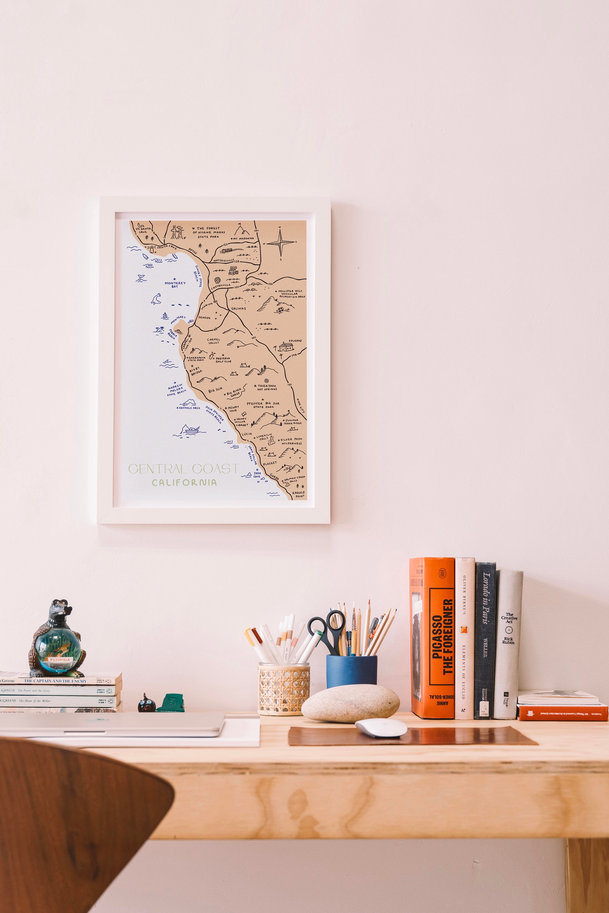 NORTH CENTRAL COAST MAP PRINT