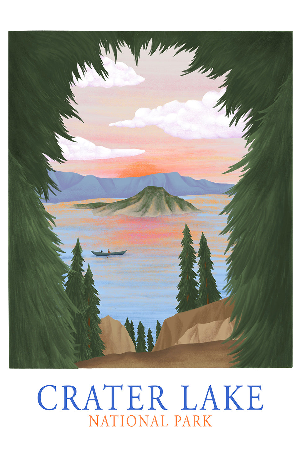 CRATER LAKE PRINT