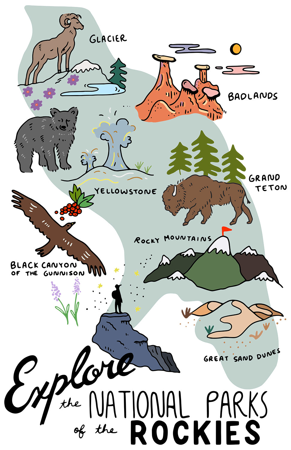 EXPLORE THE ROCKY MOUNTAINS PRINT