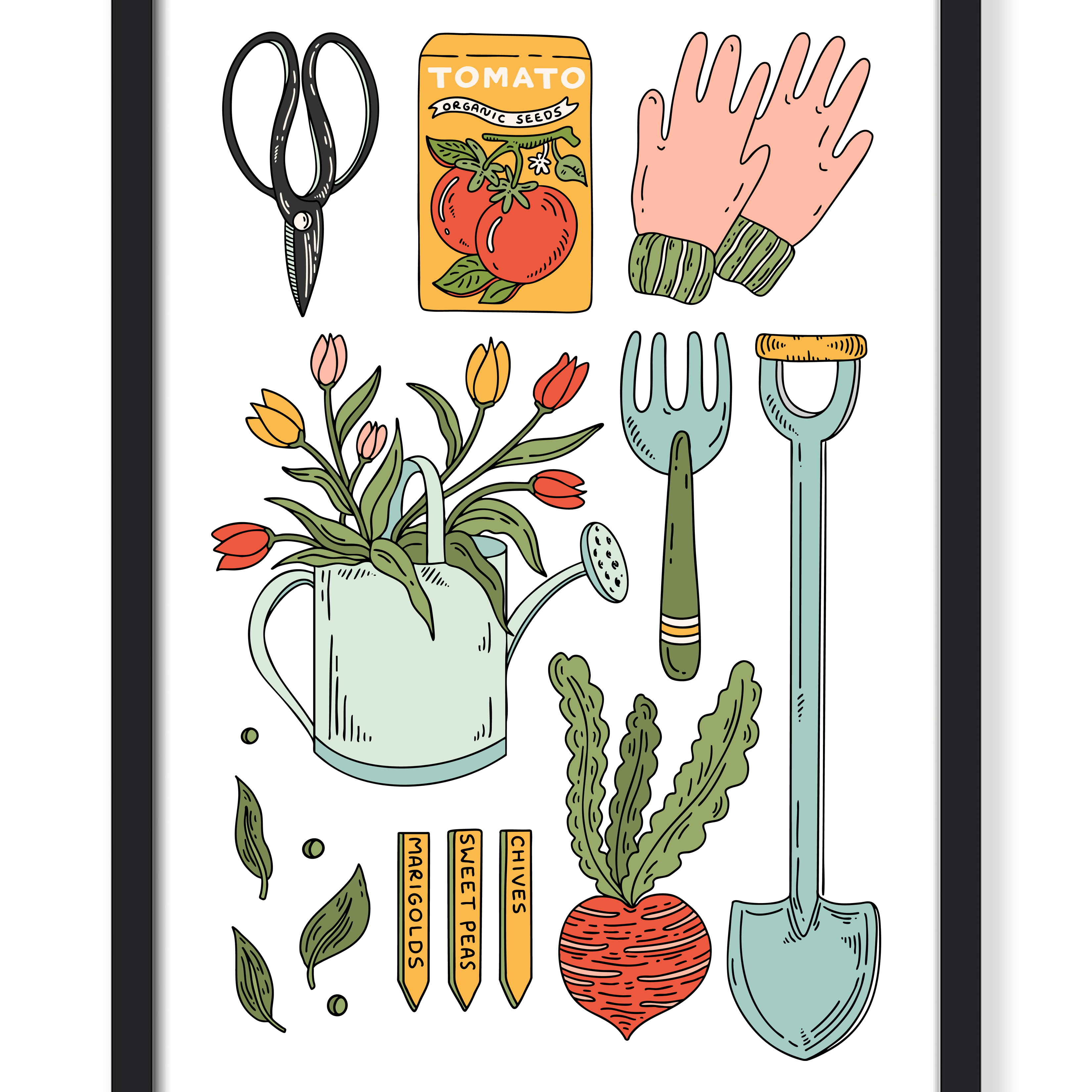 GARDENING TOOLS PRINT