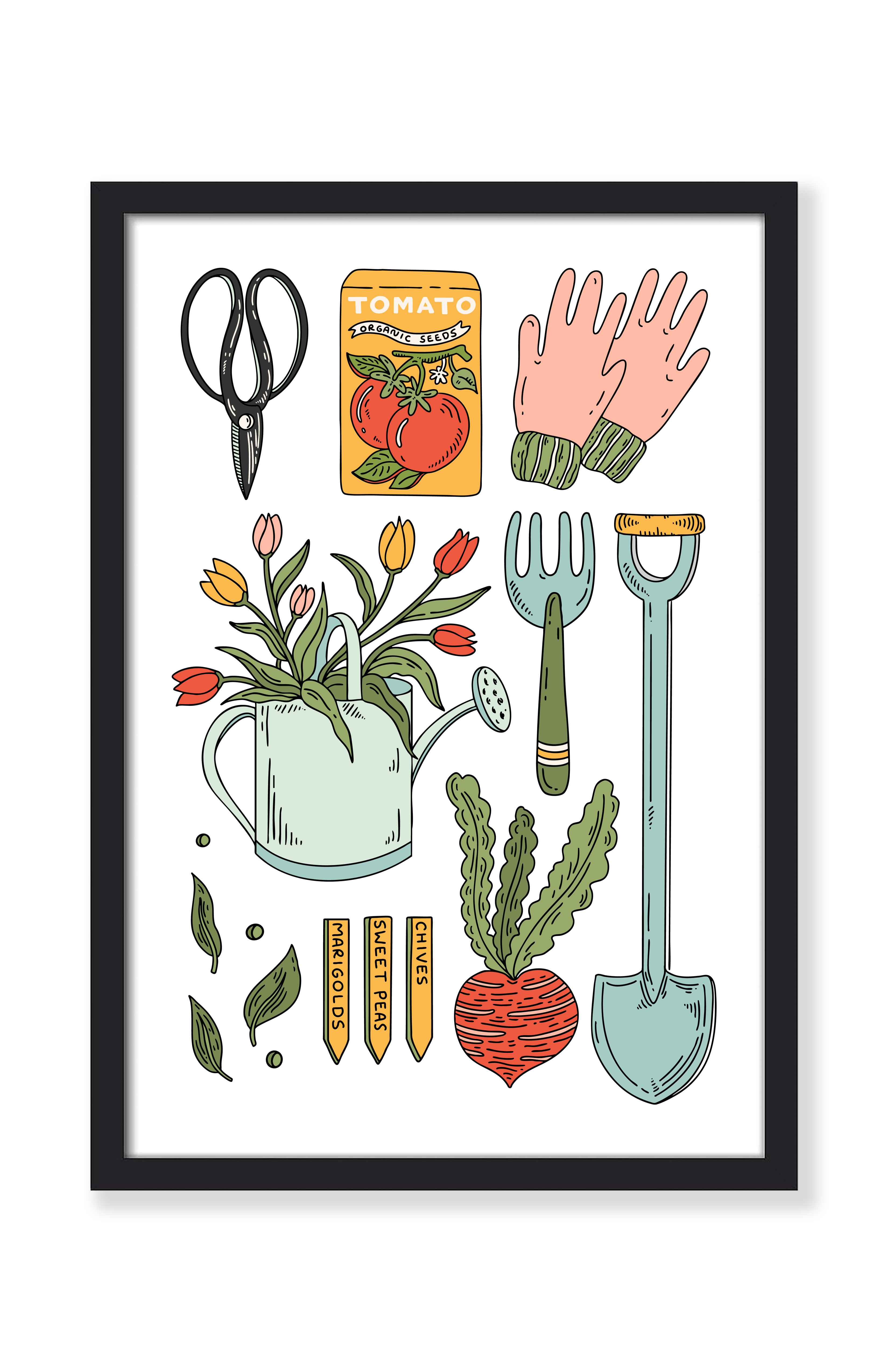 GARDENING TOOLS PRINT