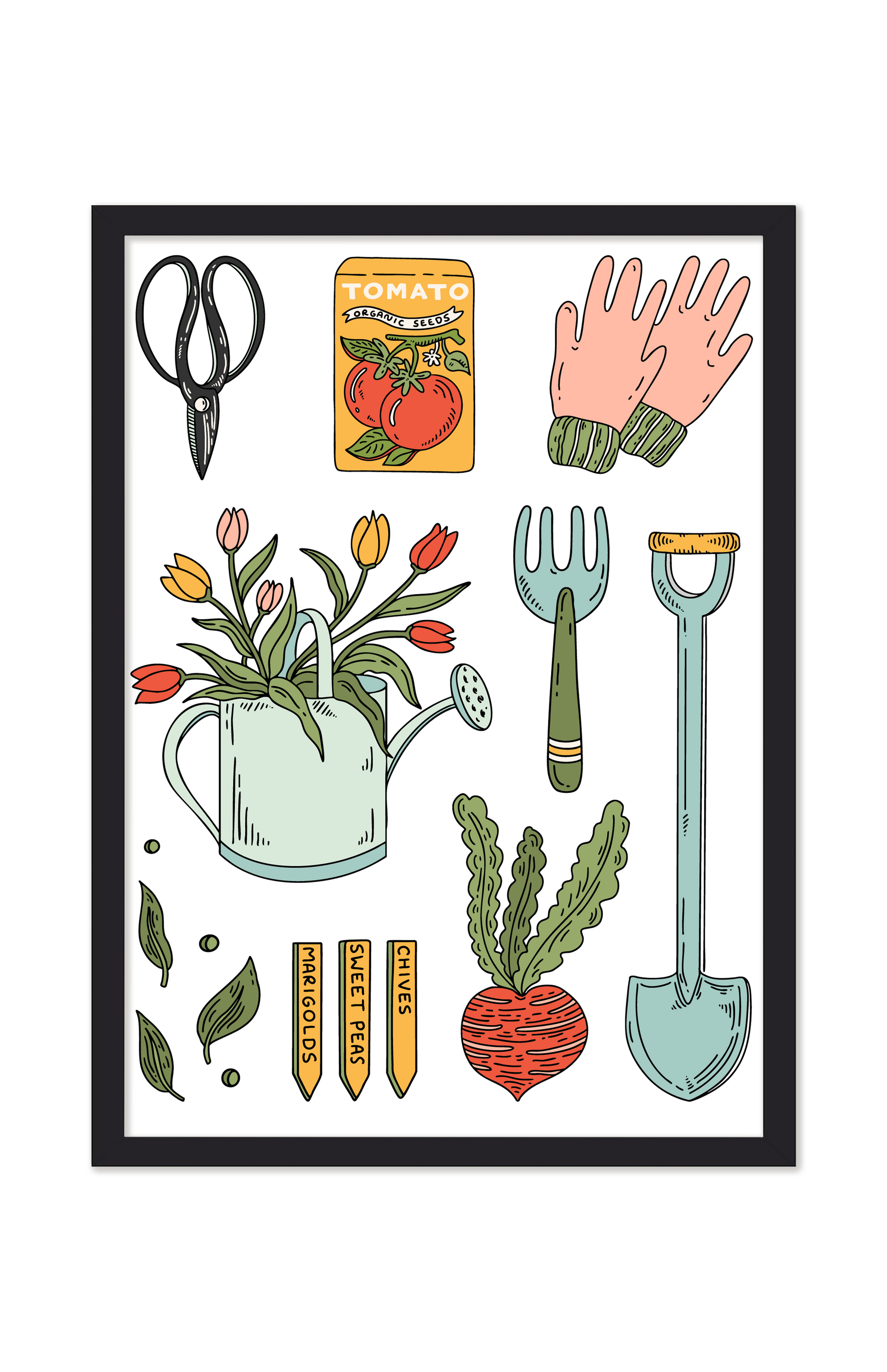 GARDENING TOOLS PRINT