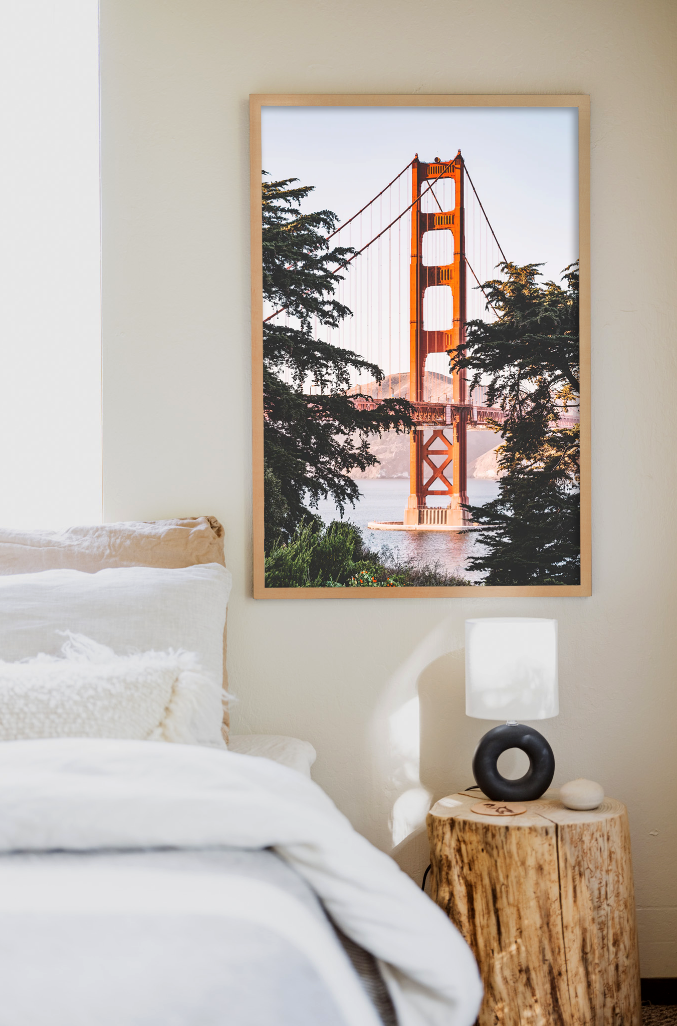 GOLDEN GATE BRIDGE THROUGH THE TREES PRINT