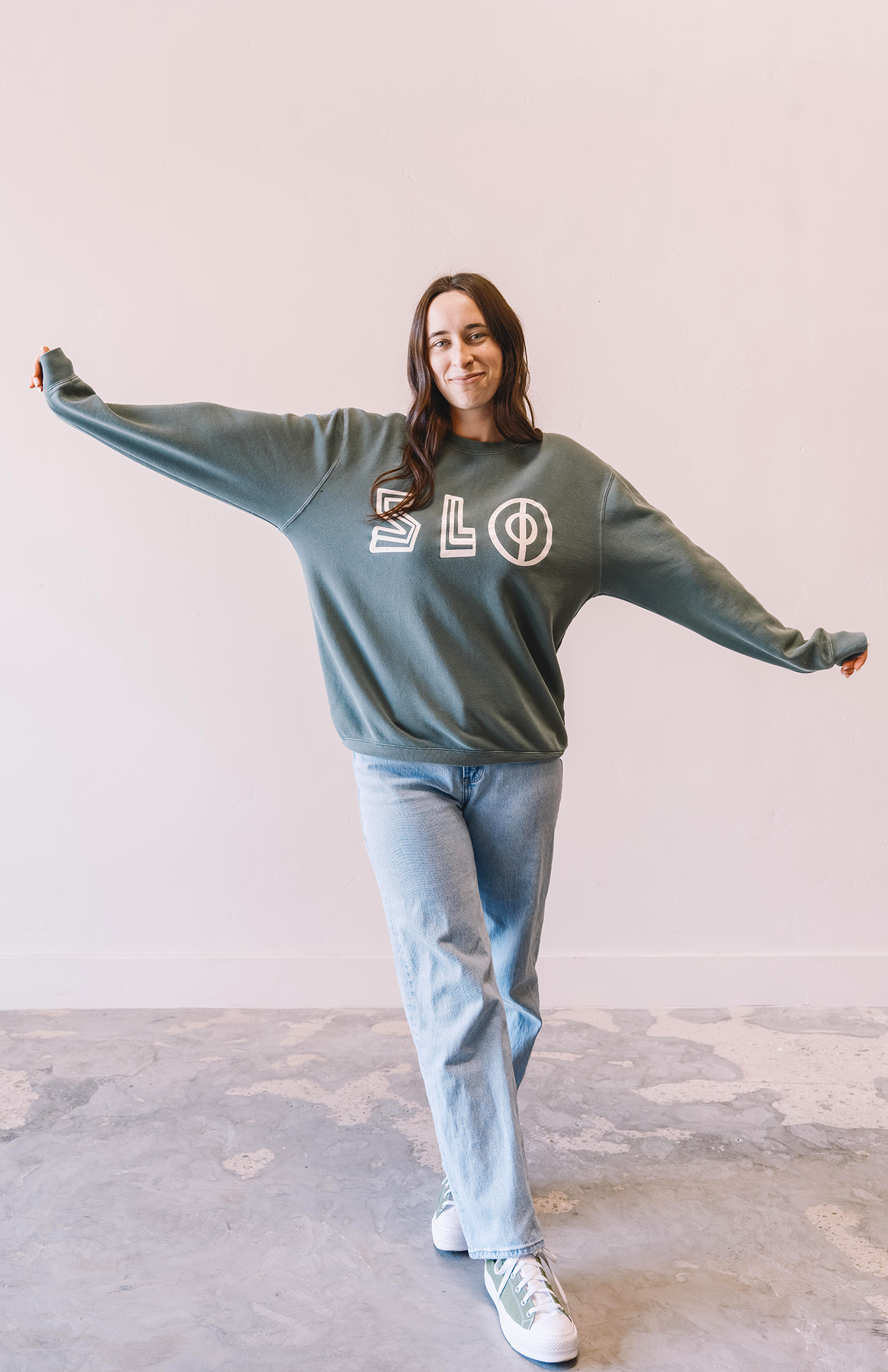 SLO SWEATSHIRT IN GREEN