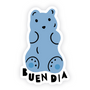 BLUE BUEN DIA GUMMY BEAR STICKER