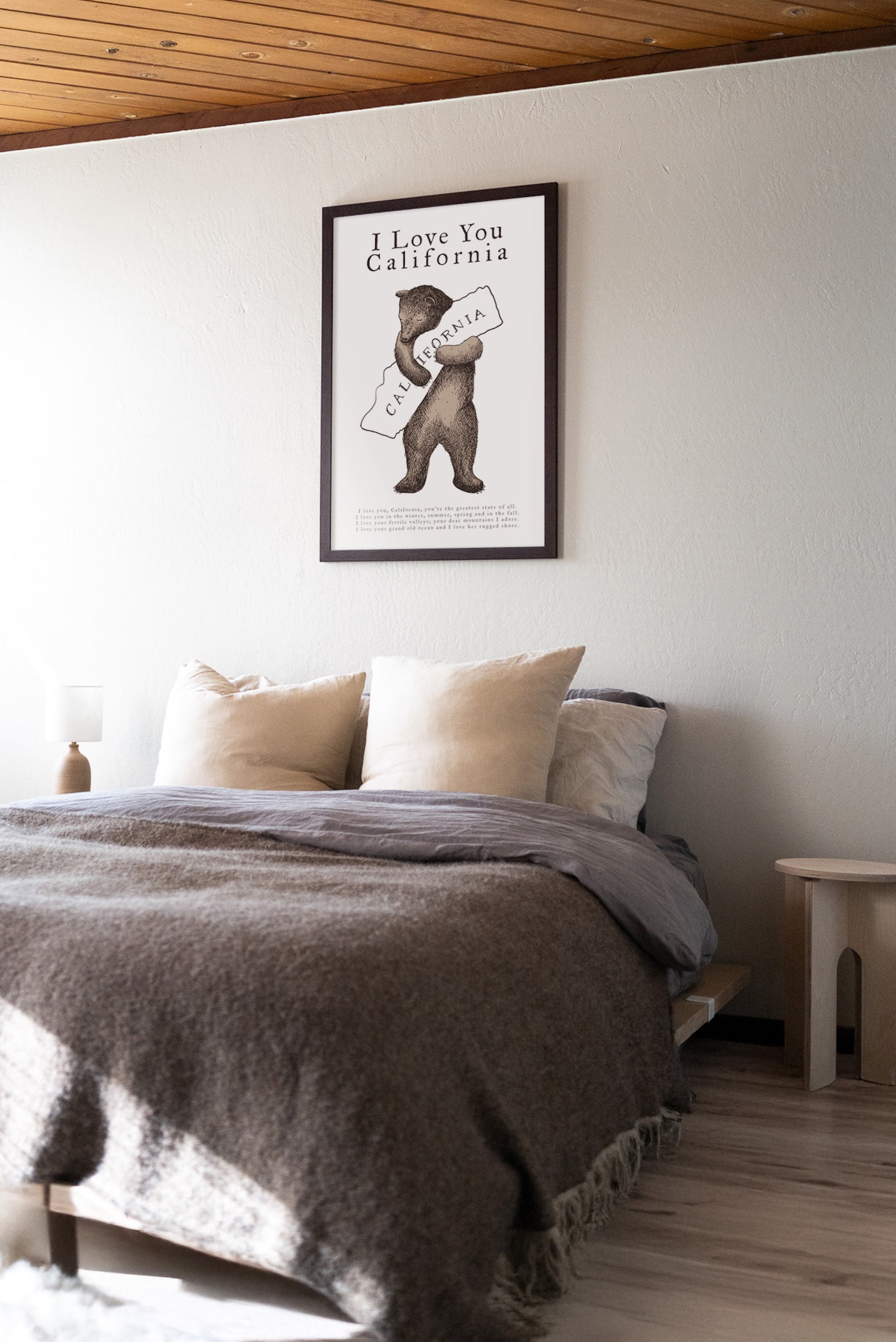I LOVE YOU CALIFORNIA BEAR PRINT