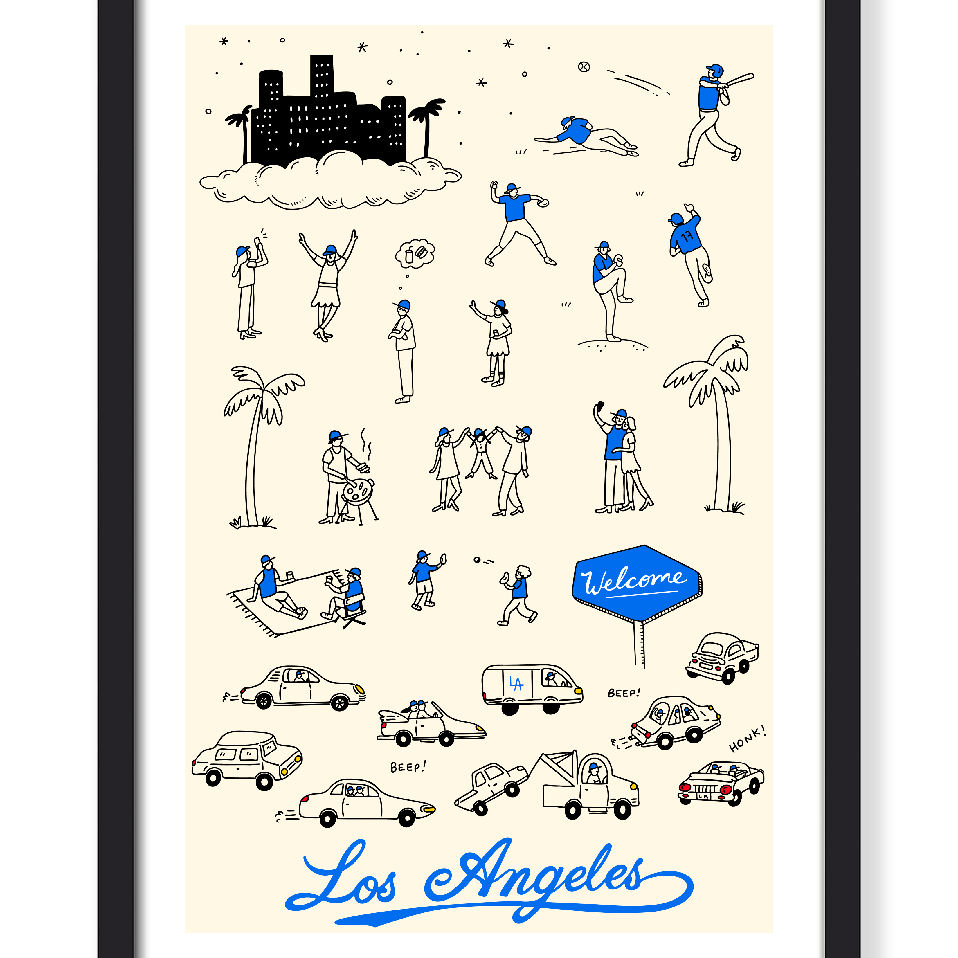 LA GAME DAY PRINT