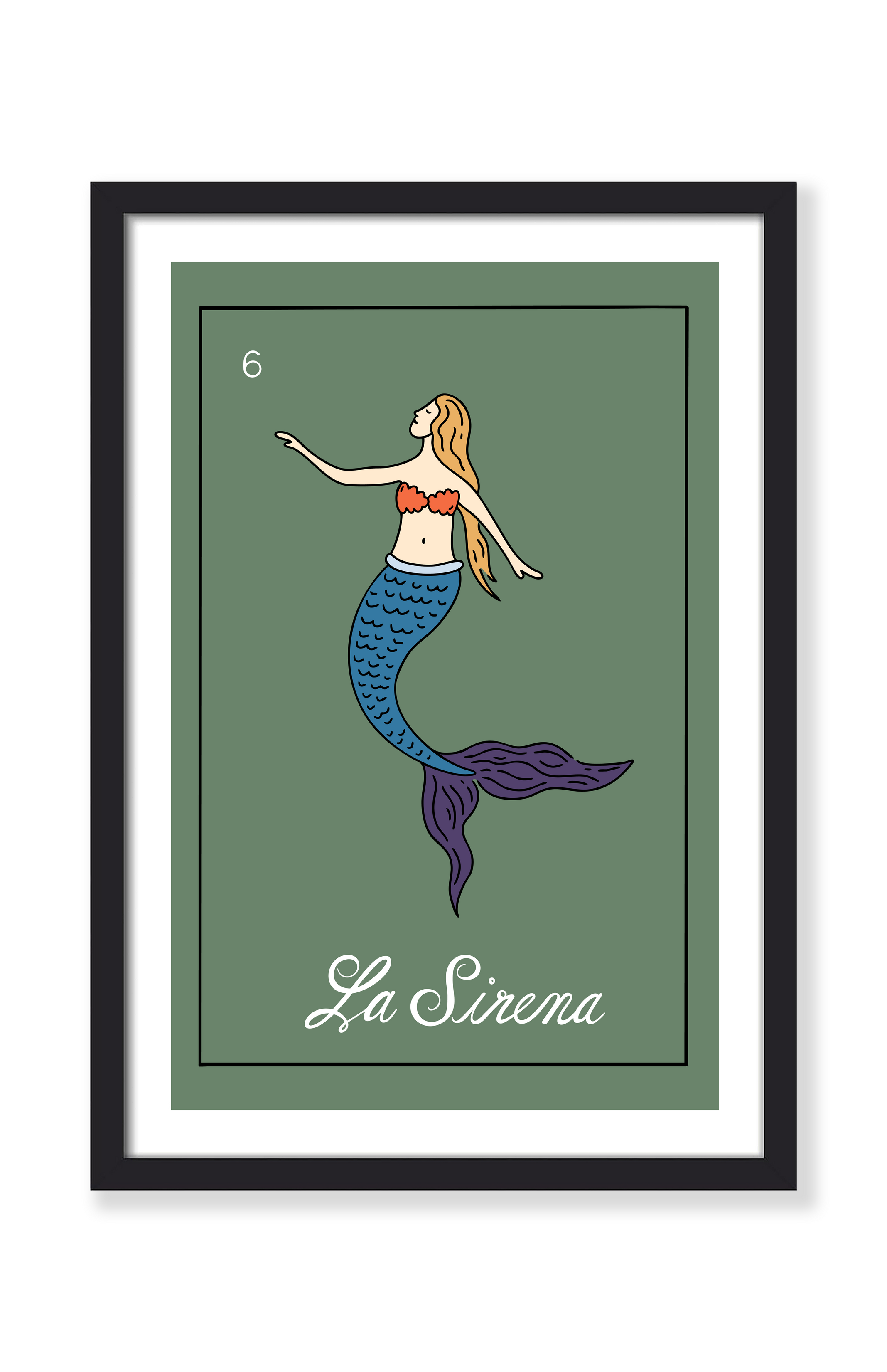 LA SIRENA PRINT Illustration Art Buen Dia LA SIRENA PRINT Illustration Art Buen Dia