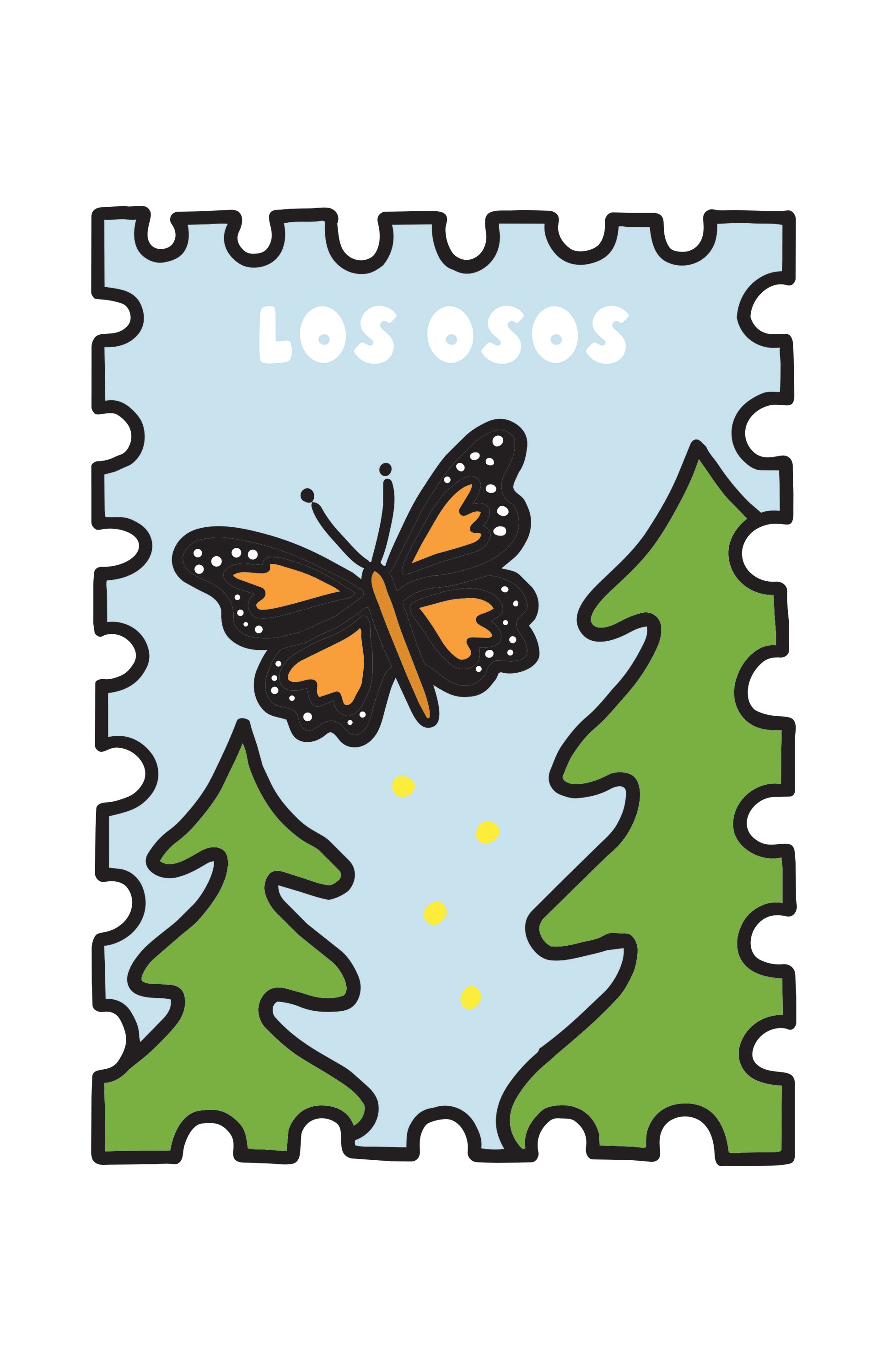 LOS OSOS BUTTERFLY STAMP PRINT