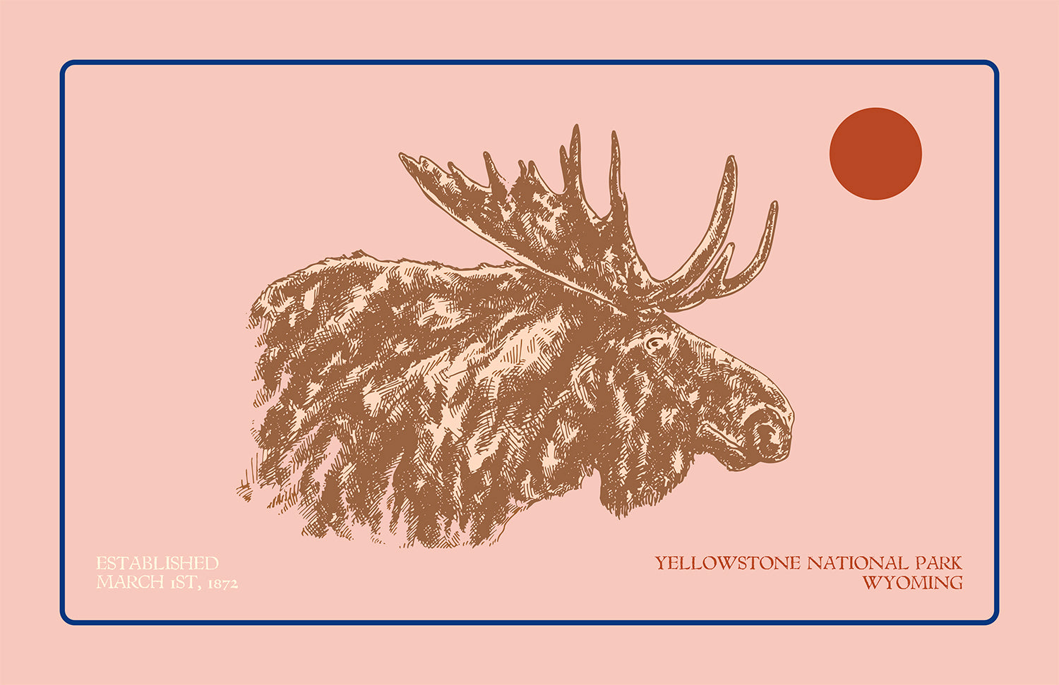 YELLOWSTONE MOOSE PRINT