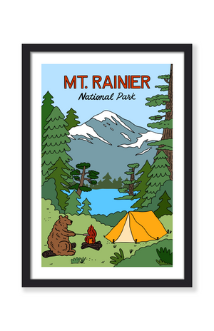 MT. RAINIER NATIONAL PARK PRINT