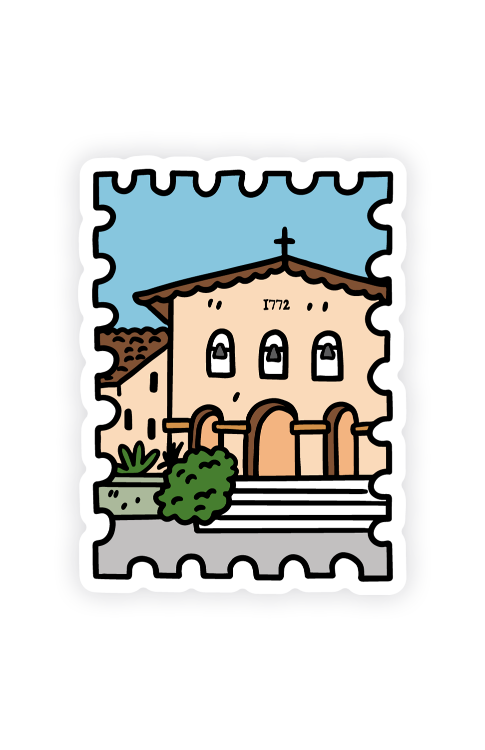 MISSION STAMP STICKER