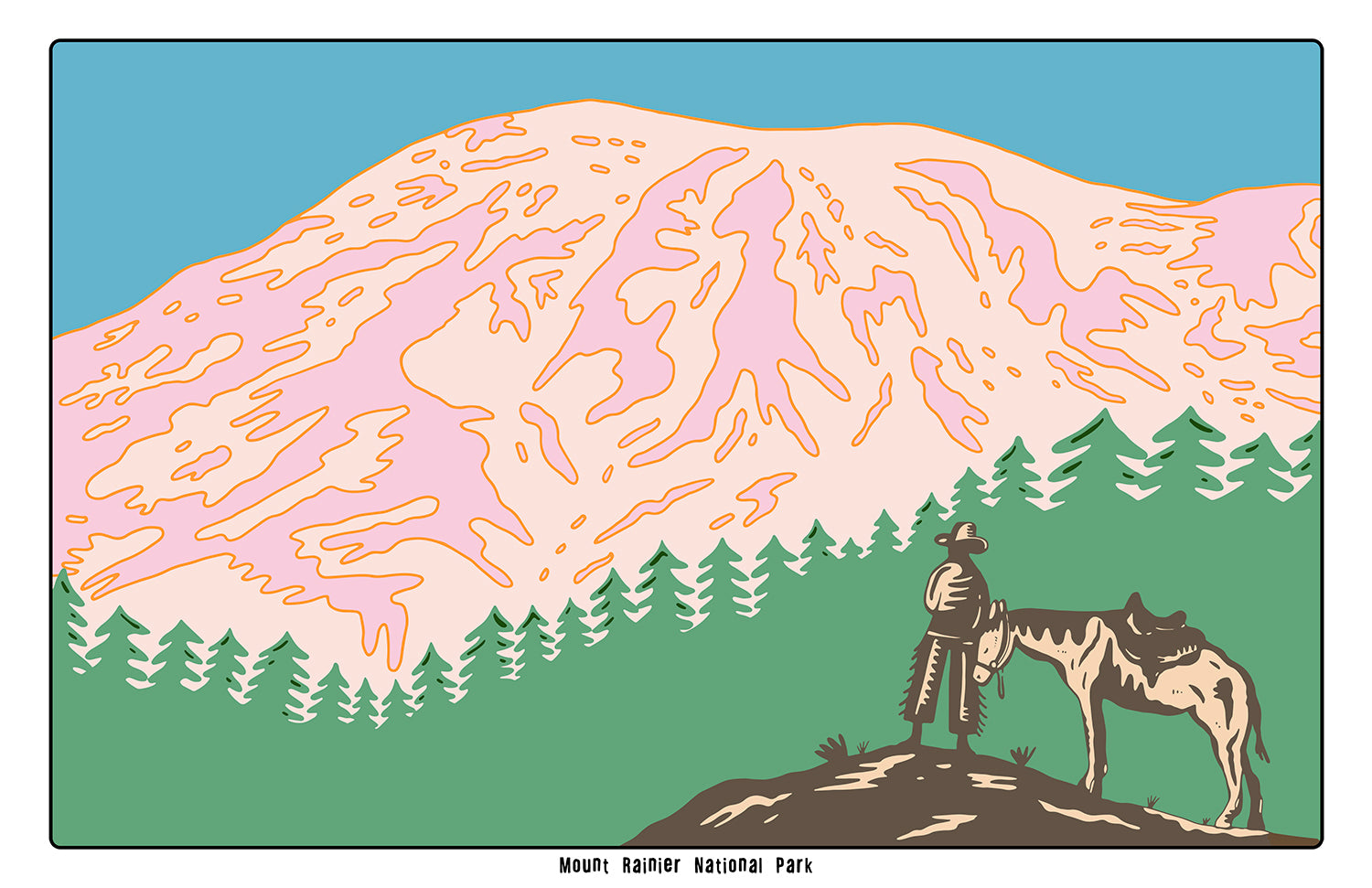 MOUNT RAINIER NATIONAL PARK PRINT