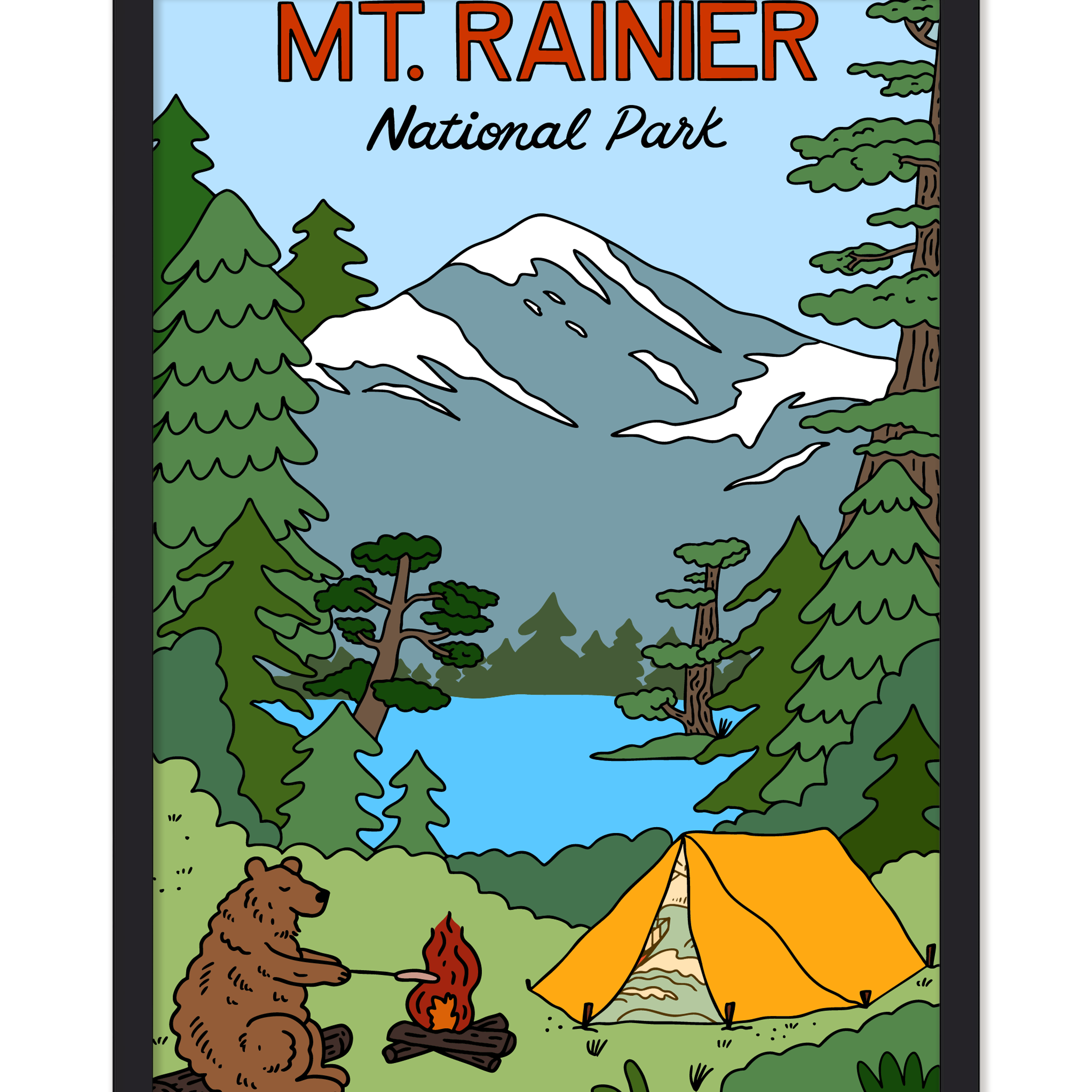 MT. RAINIER NATIONAL PARK PRINT