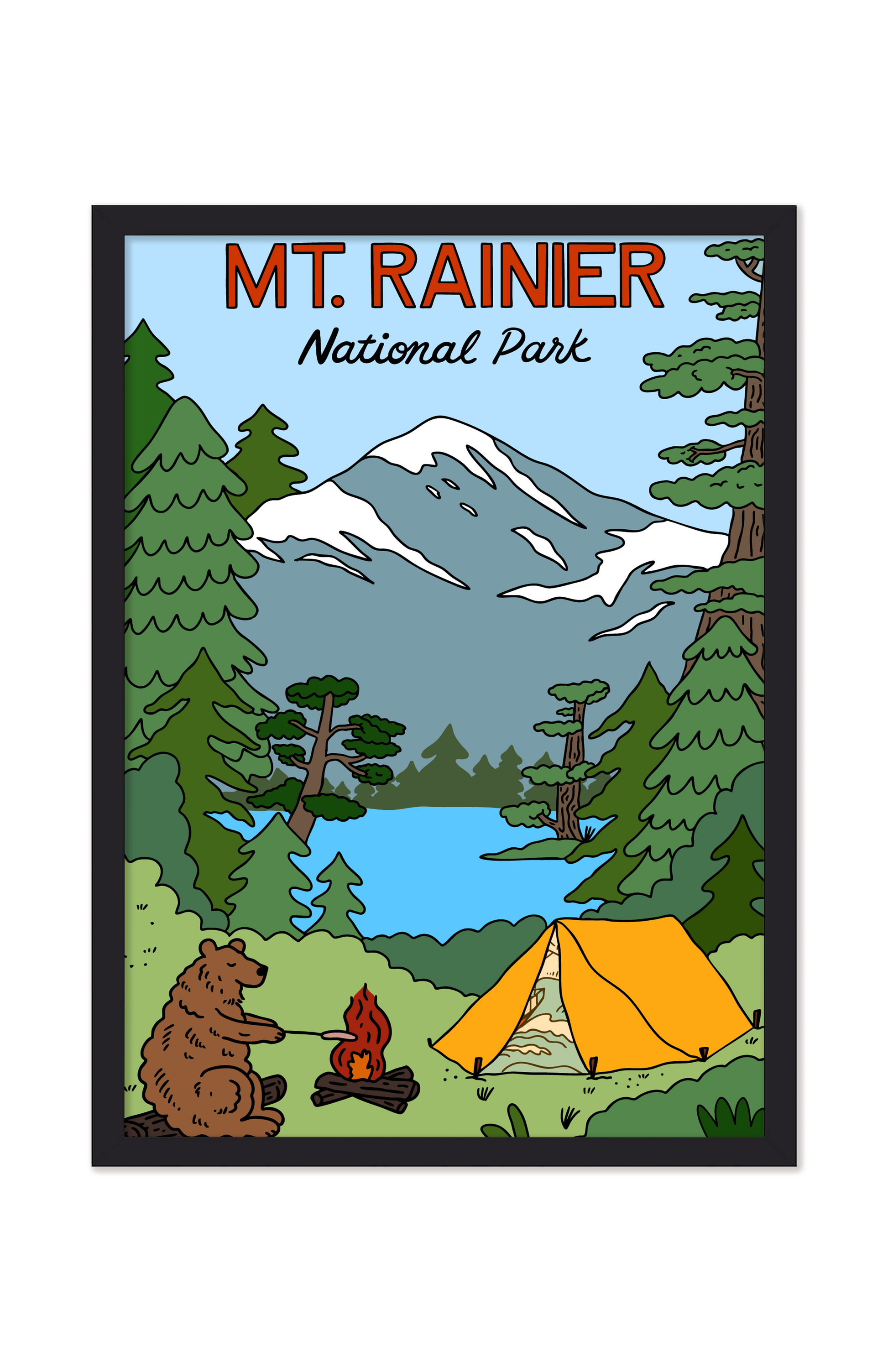 MT. RAINIER NATIONAL PARK PRINT