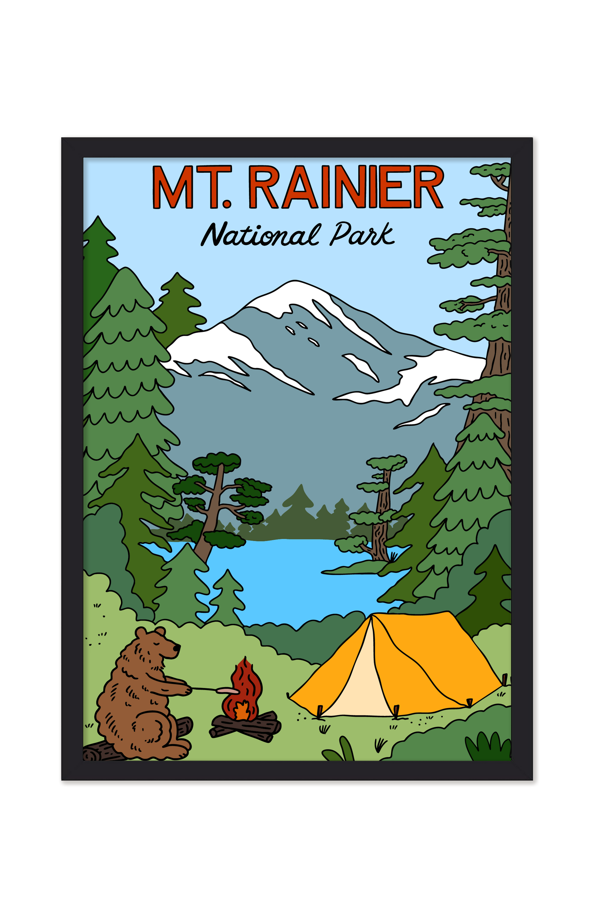 MT. RAINIER NATIONAL PARK PRINT