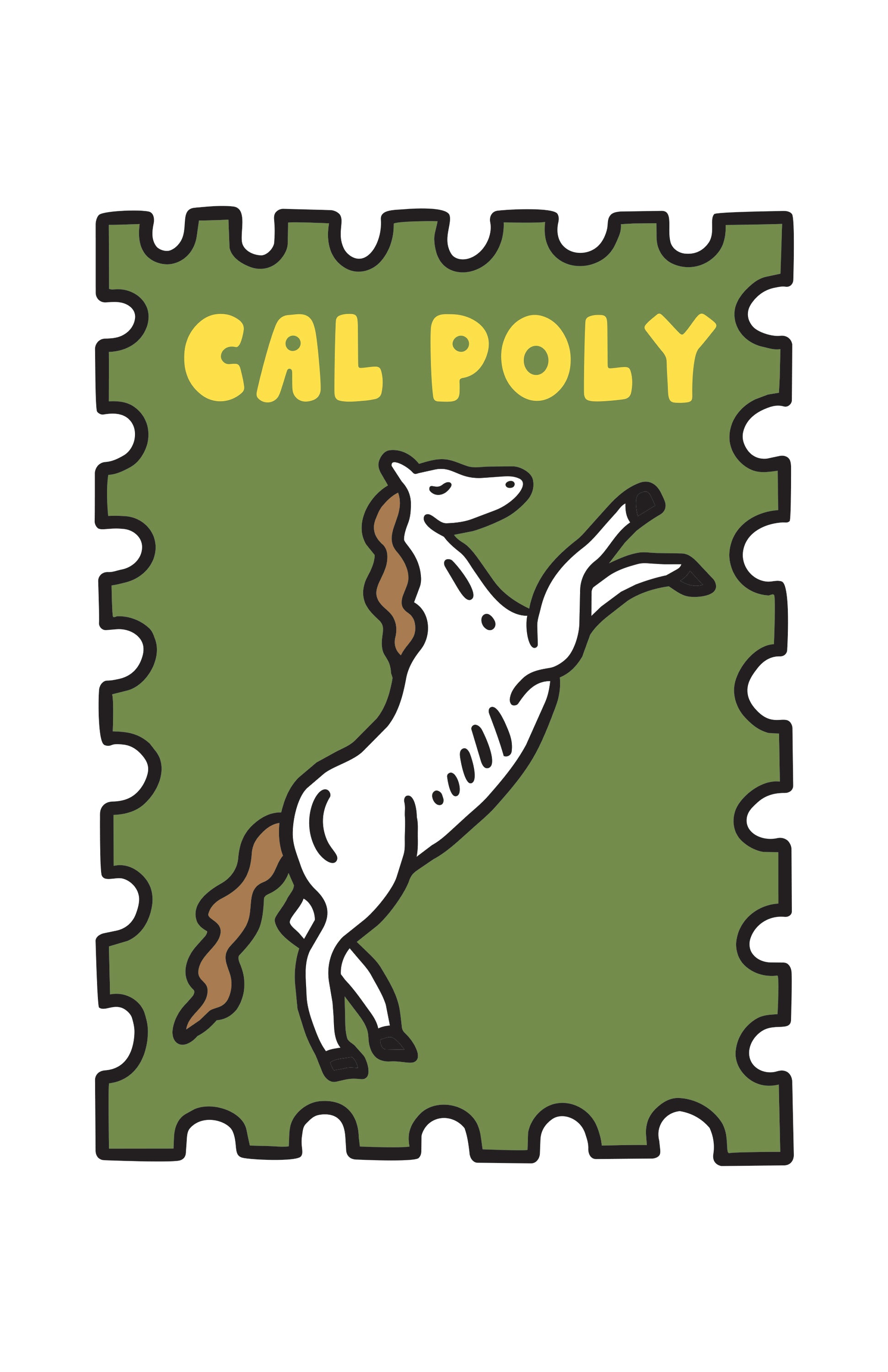 CAL POLY MUSTANG STAMP PRINT