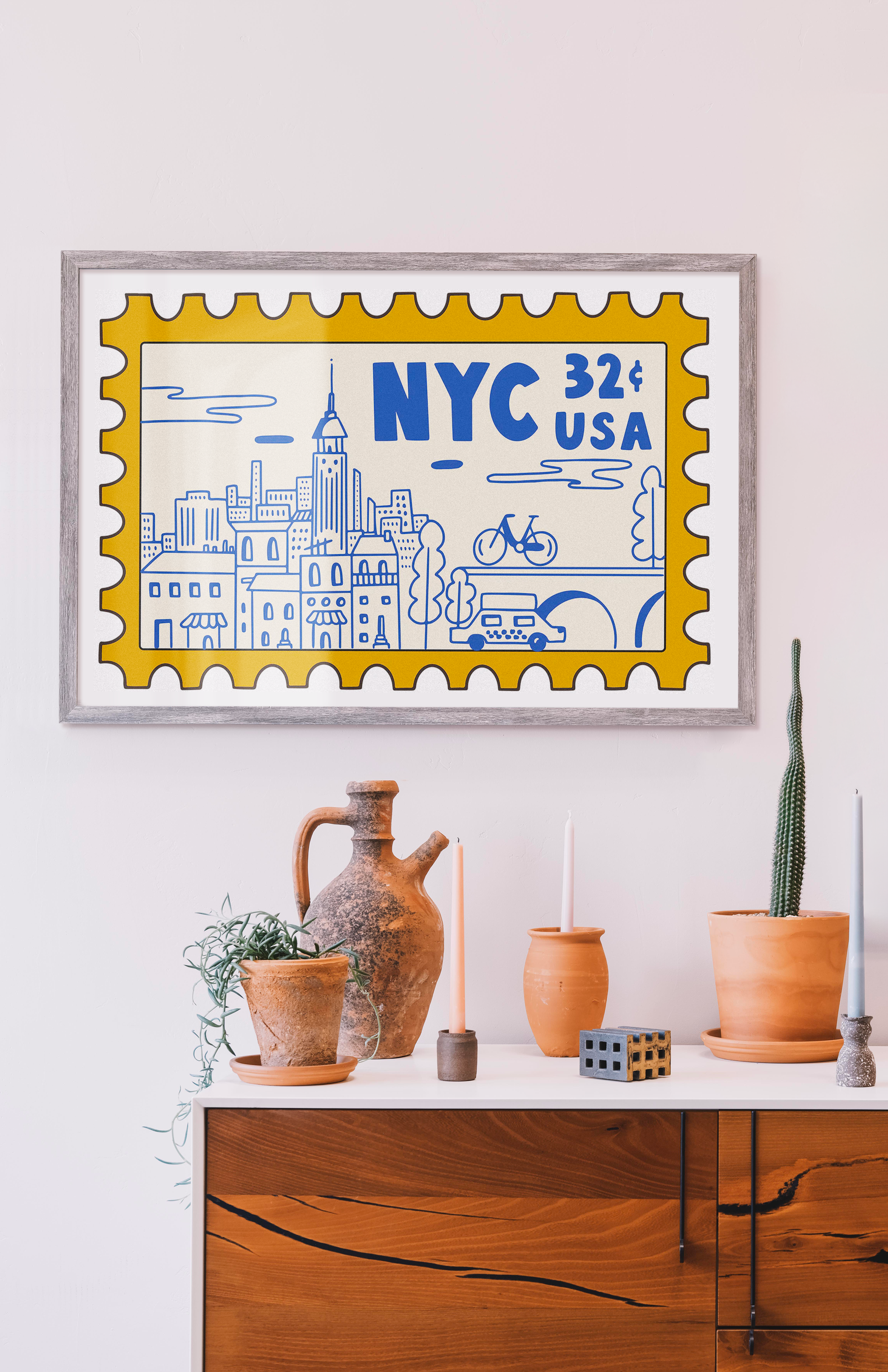 NYC STAMP PRINT