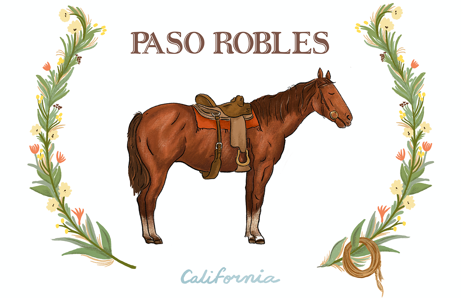 PASO ROBLES HORSE PRINT