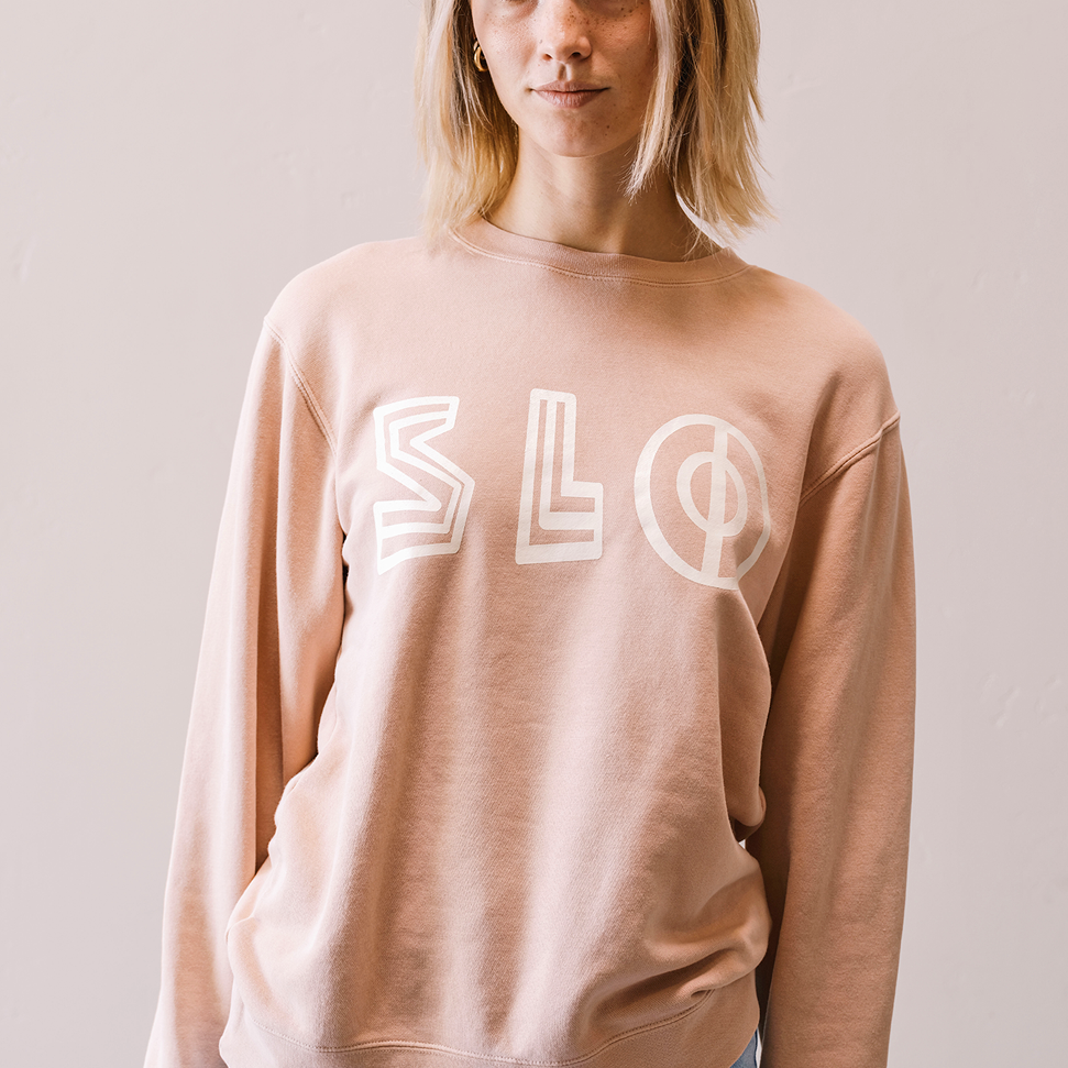 SLO SWEATSHIRT IN BLUSH