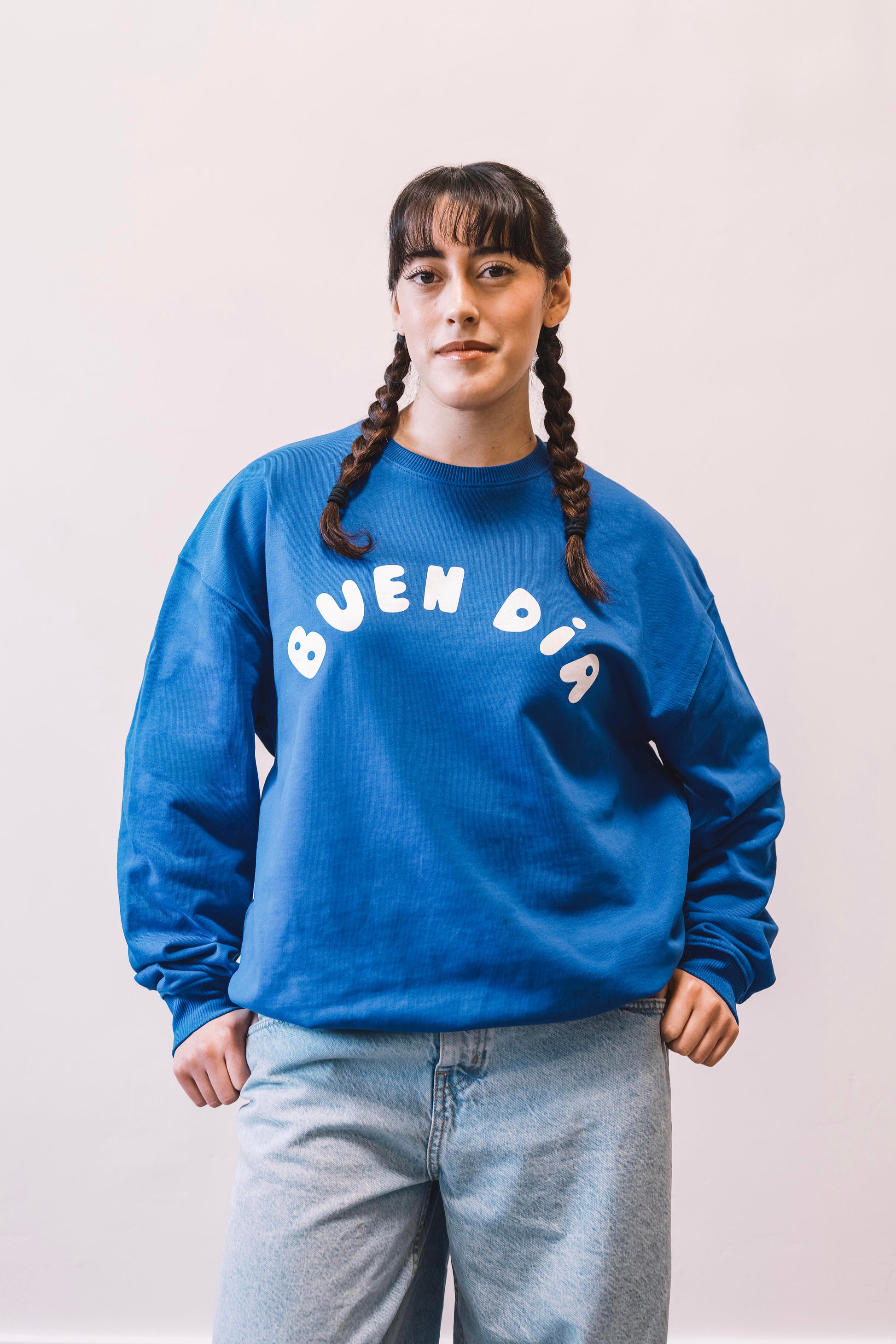 BUEN DIA PUFF SWEATSHIRT IN WORKER BLUE