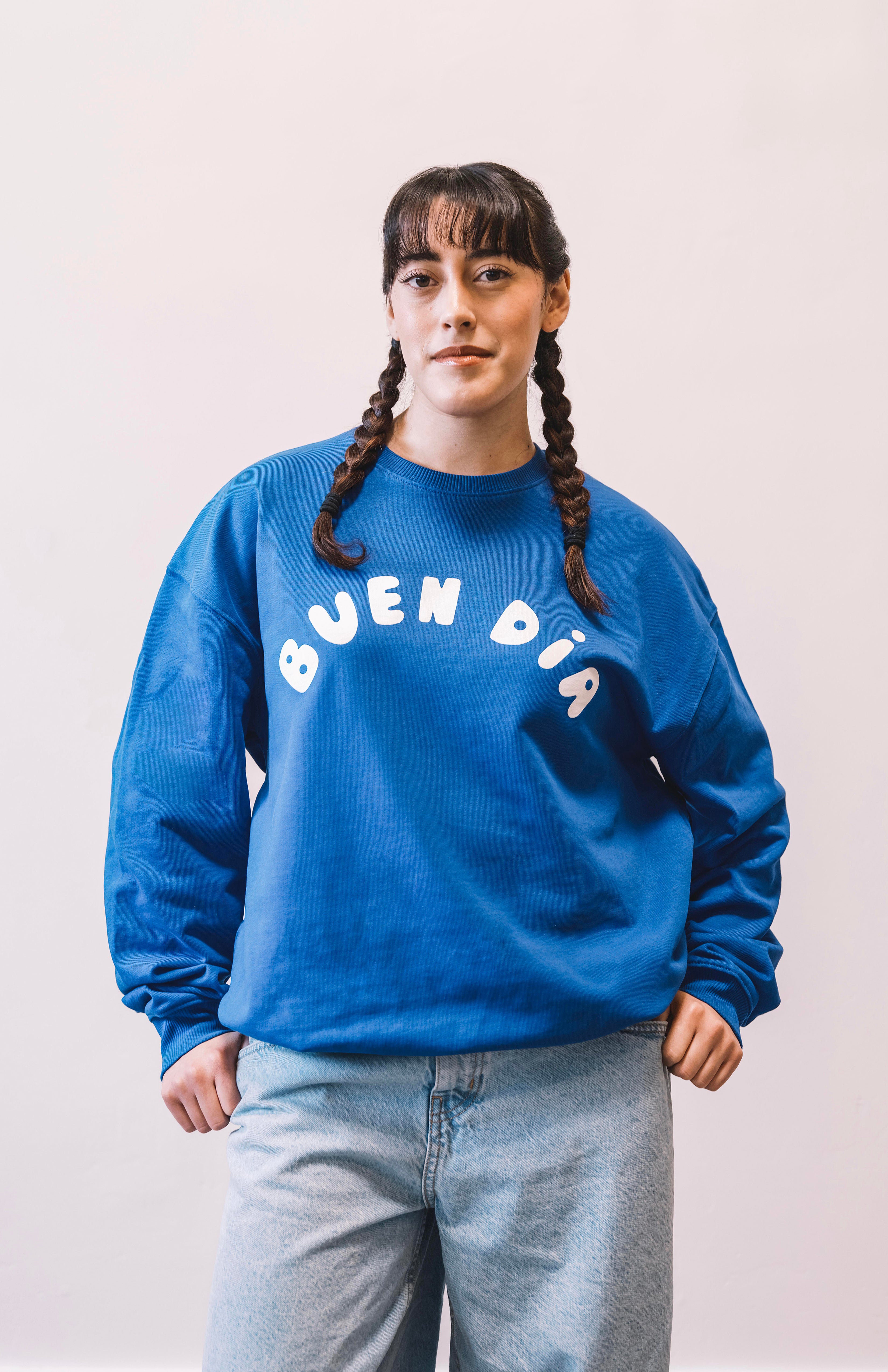BUEN DIA PUFF SWEATSHIRT IN WORKER BLUE
