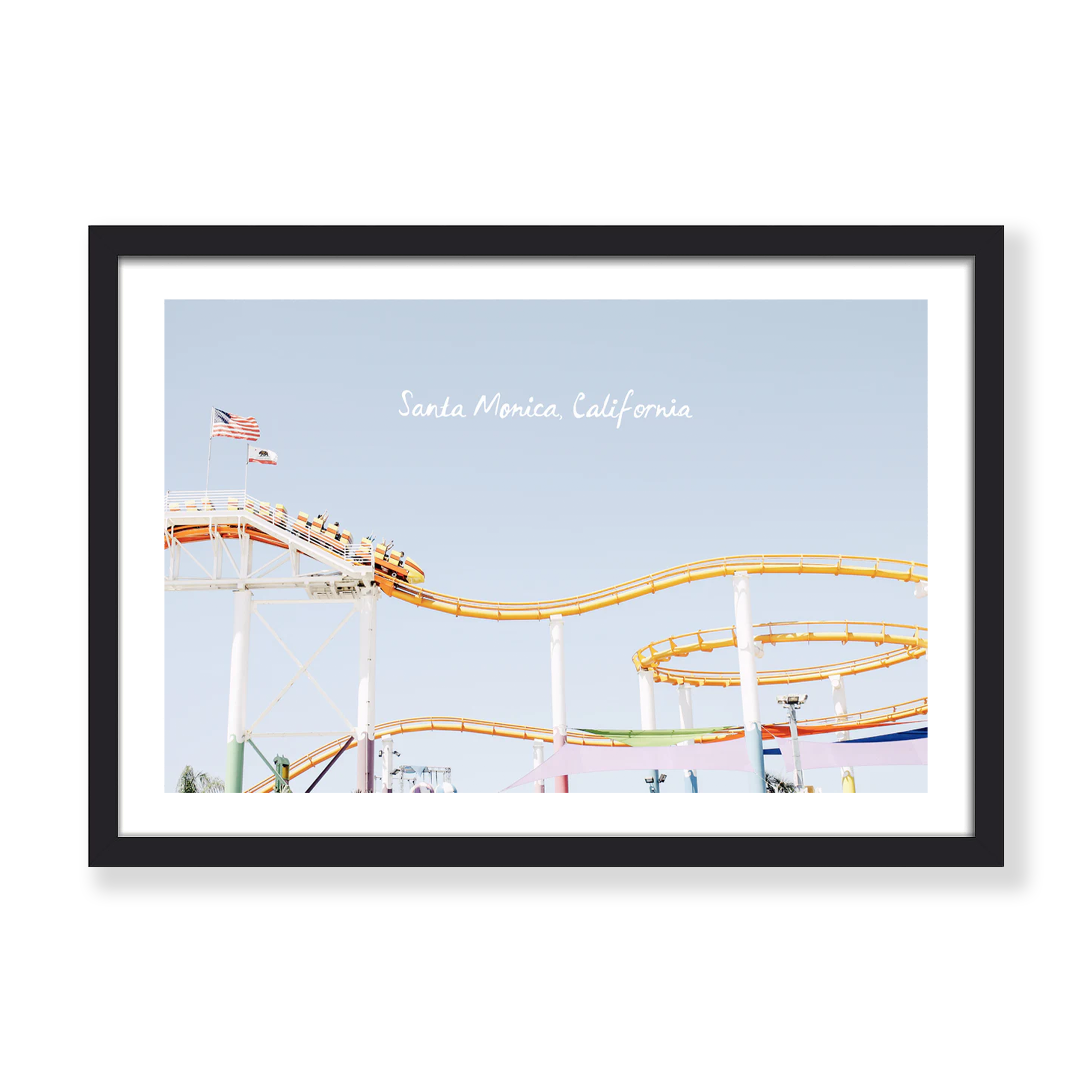SANTA MONICA PIER ROLLER COASTER PRINT