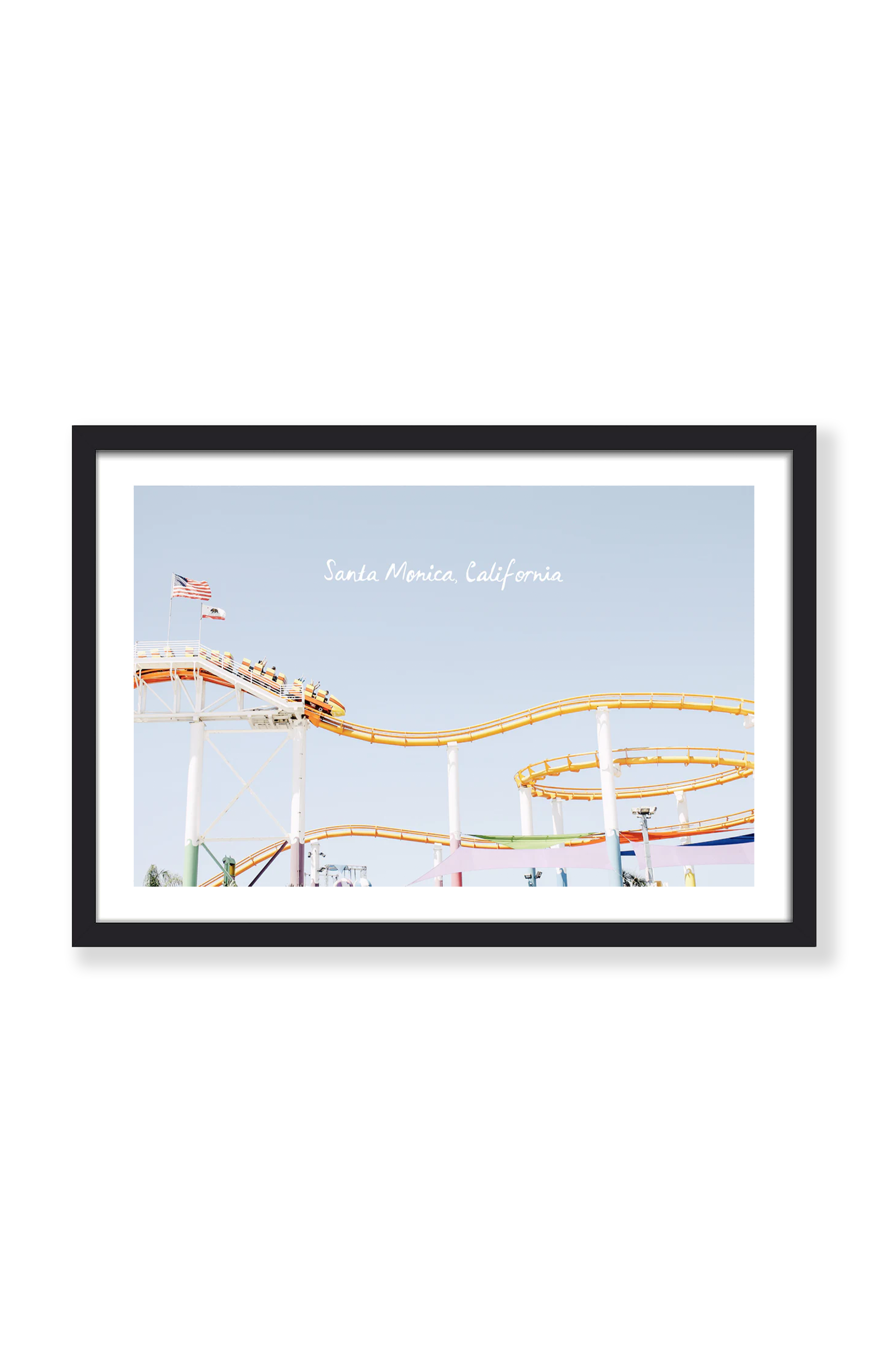 SANTA MONICA PIER ROLLER COASTER PRINT