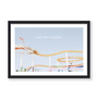 SANTA MONICA PIER ROLLER COASTER PRINT