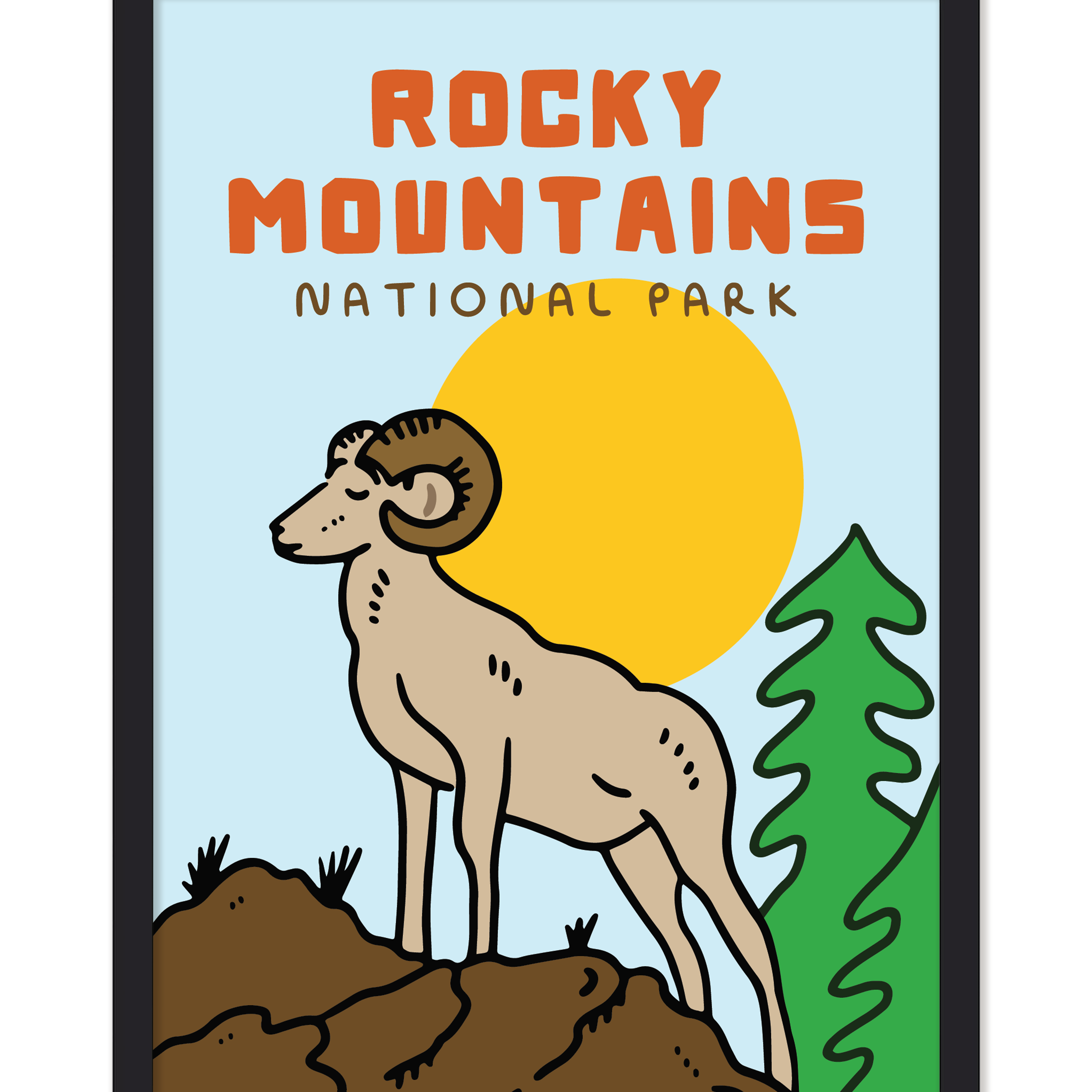ROCKY MOUNTAINS NATIONAL PARK PRINT
