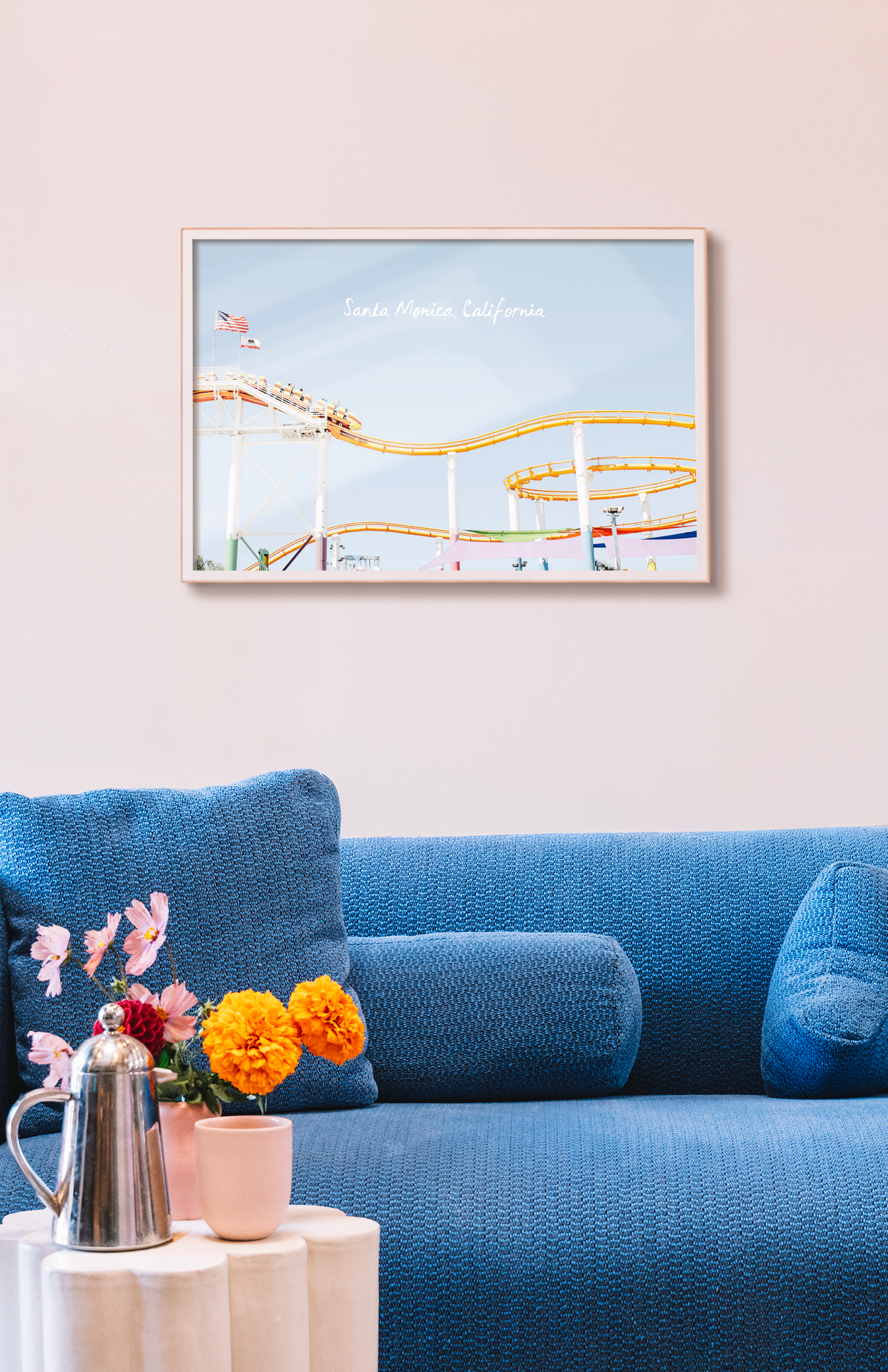 SANTA MONICA PIER ROLLER COASTER PRINT