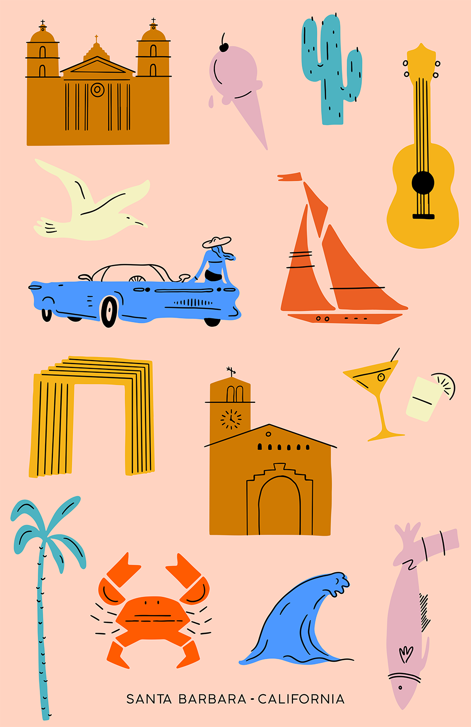 SANTA BARBARA ICONS PRINT