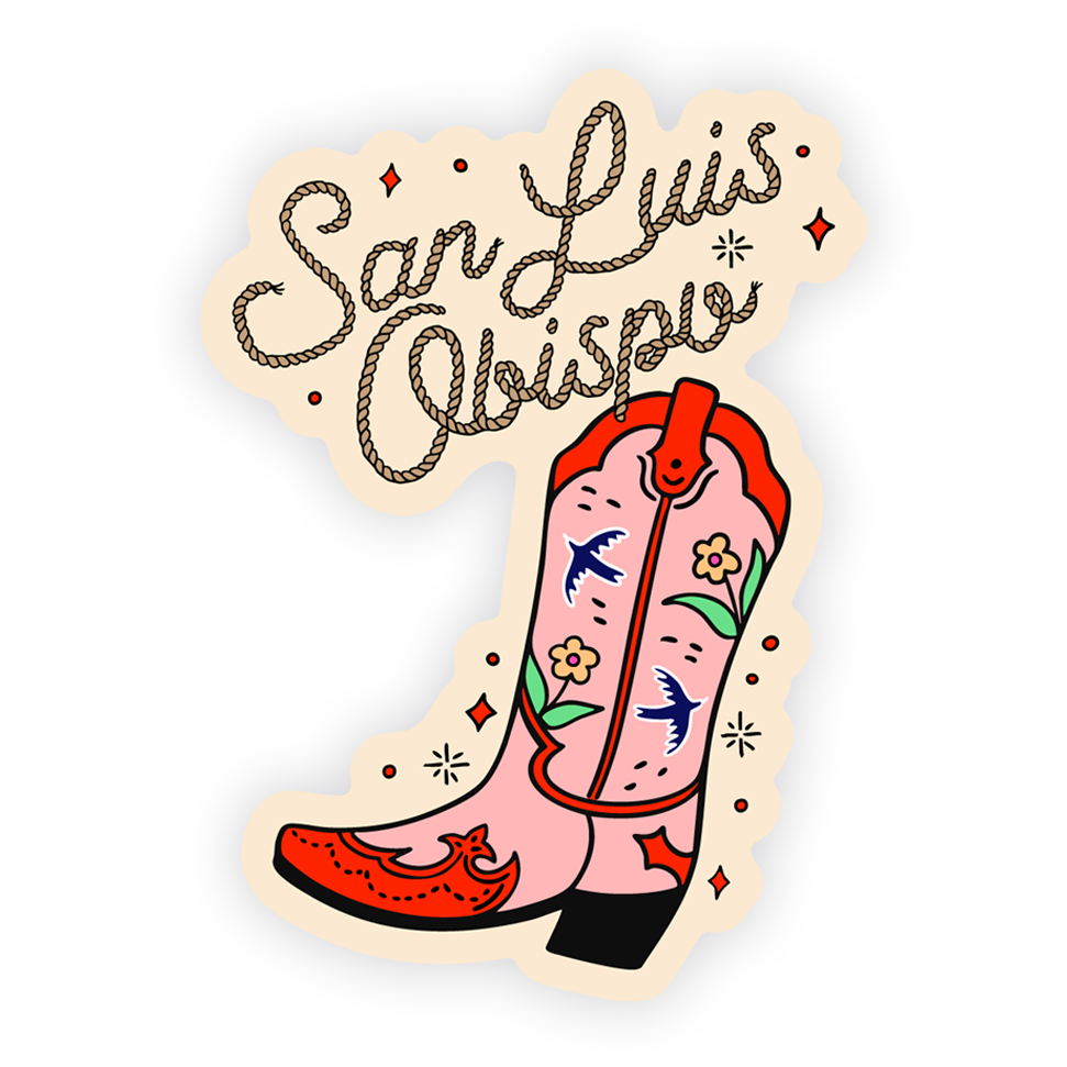 SLO COWGIRL BOOT STICKER