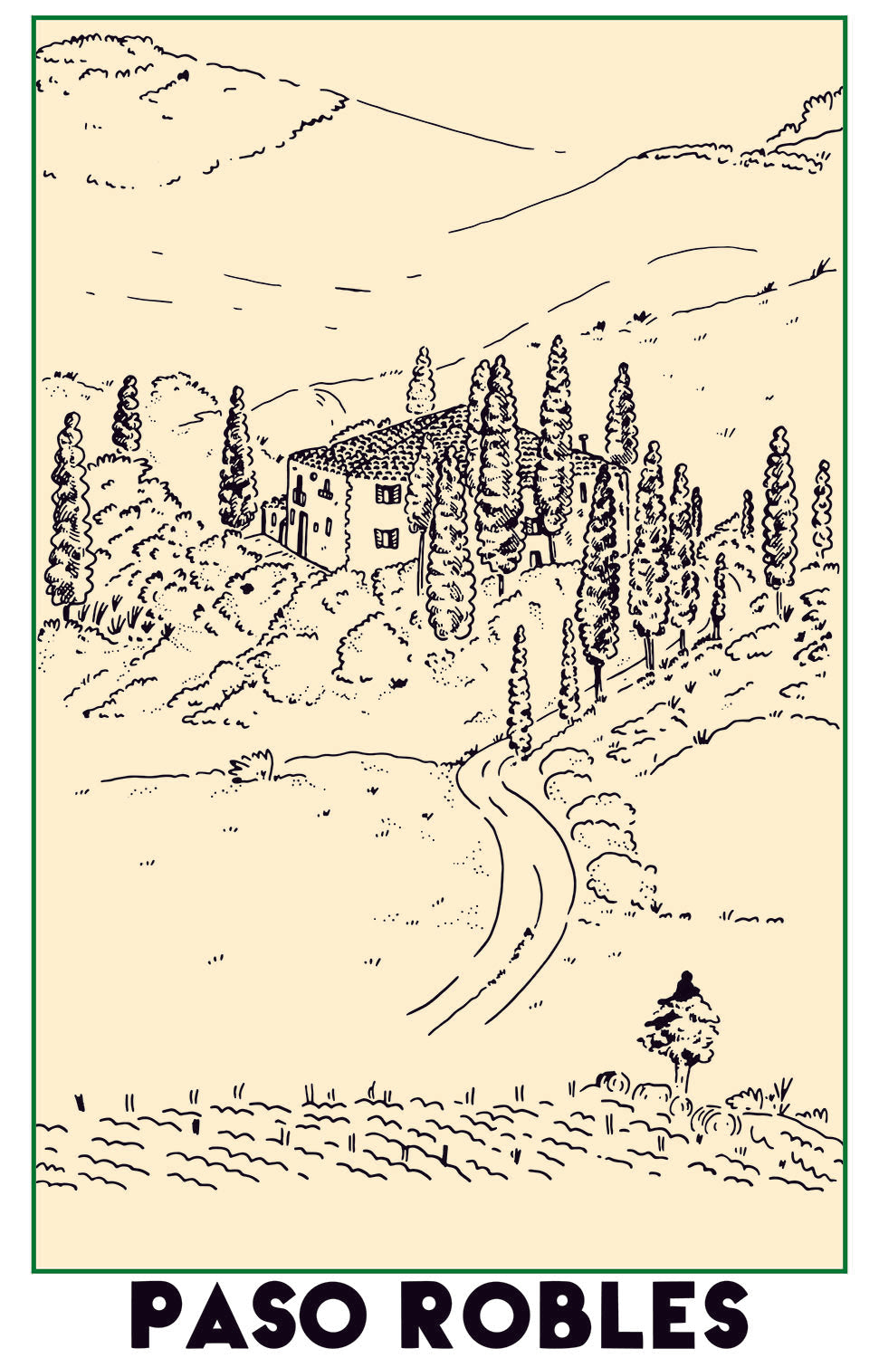 PASO VINEYARD PRINT