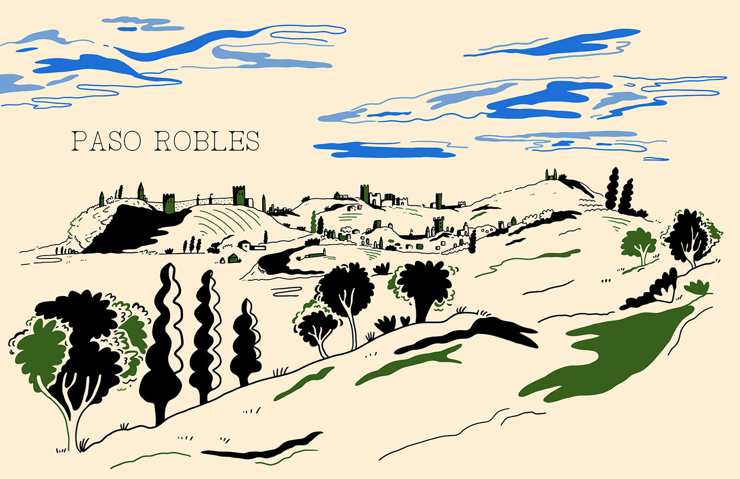 THE PASO ROBLES HILLS PRINT