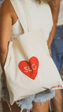 SLO HEART TOTE BAG