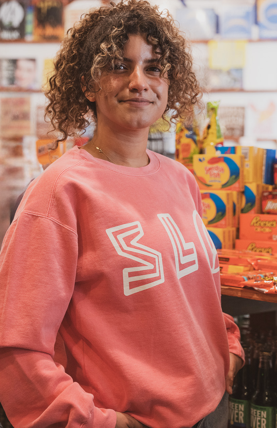 SLO SWEATSHIRT IN PINK