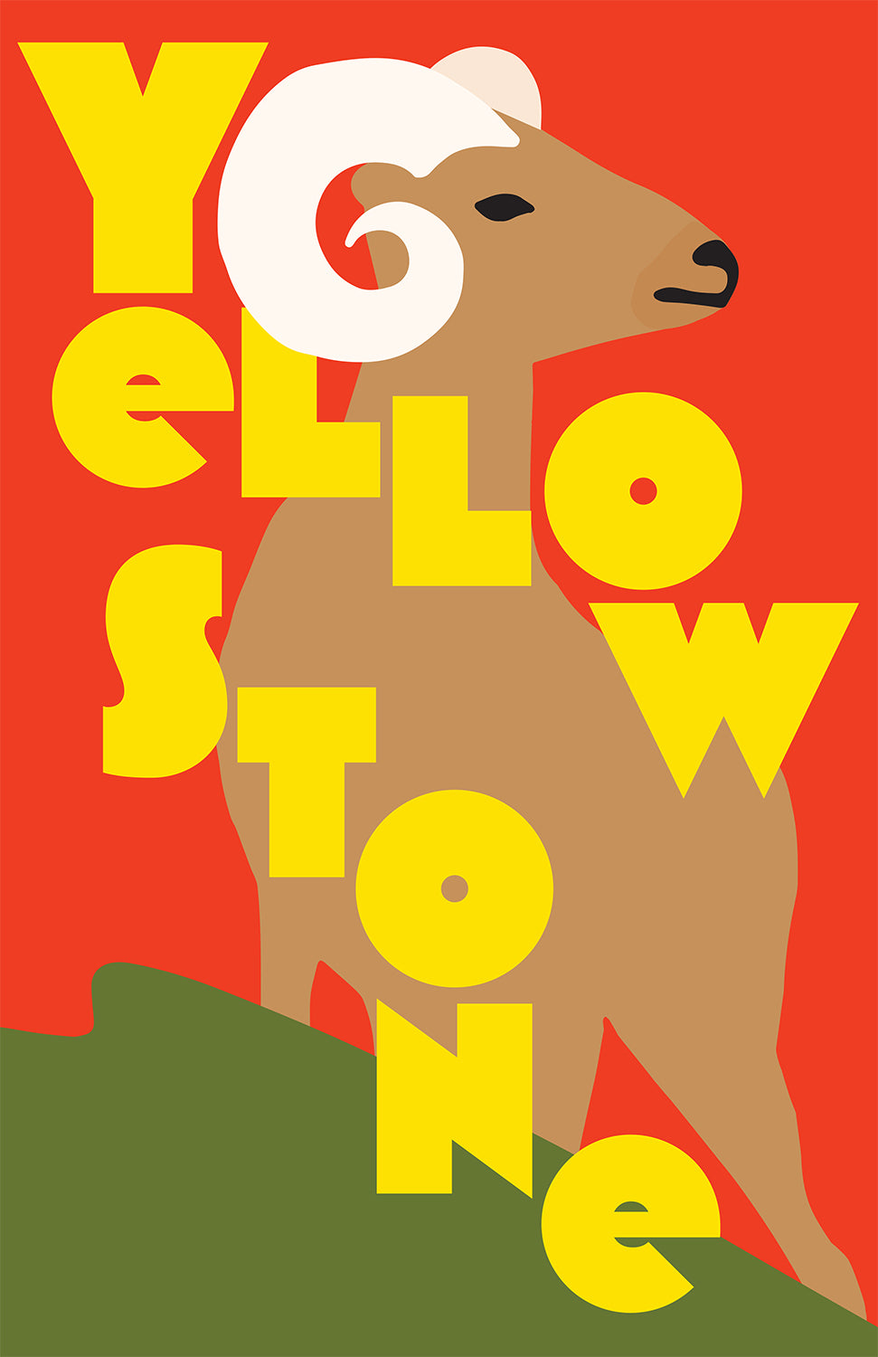 YELLOWSTONE SHEEP PRINT