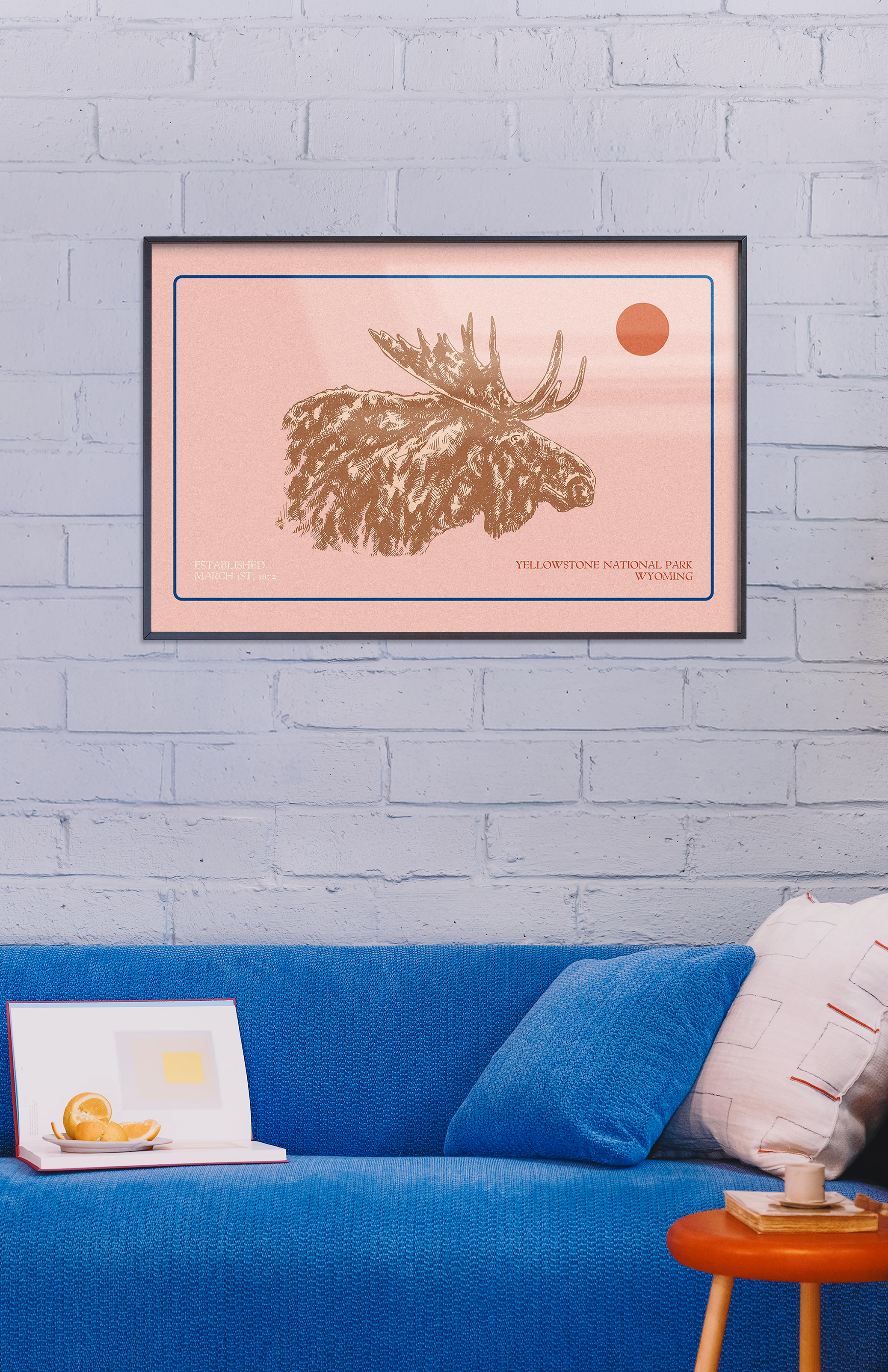 YELLOWSTONE MOOSE PRINT