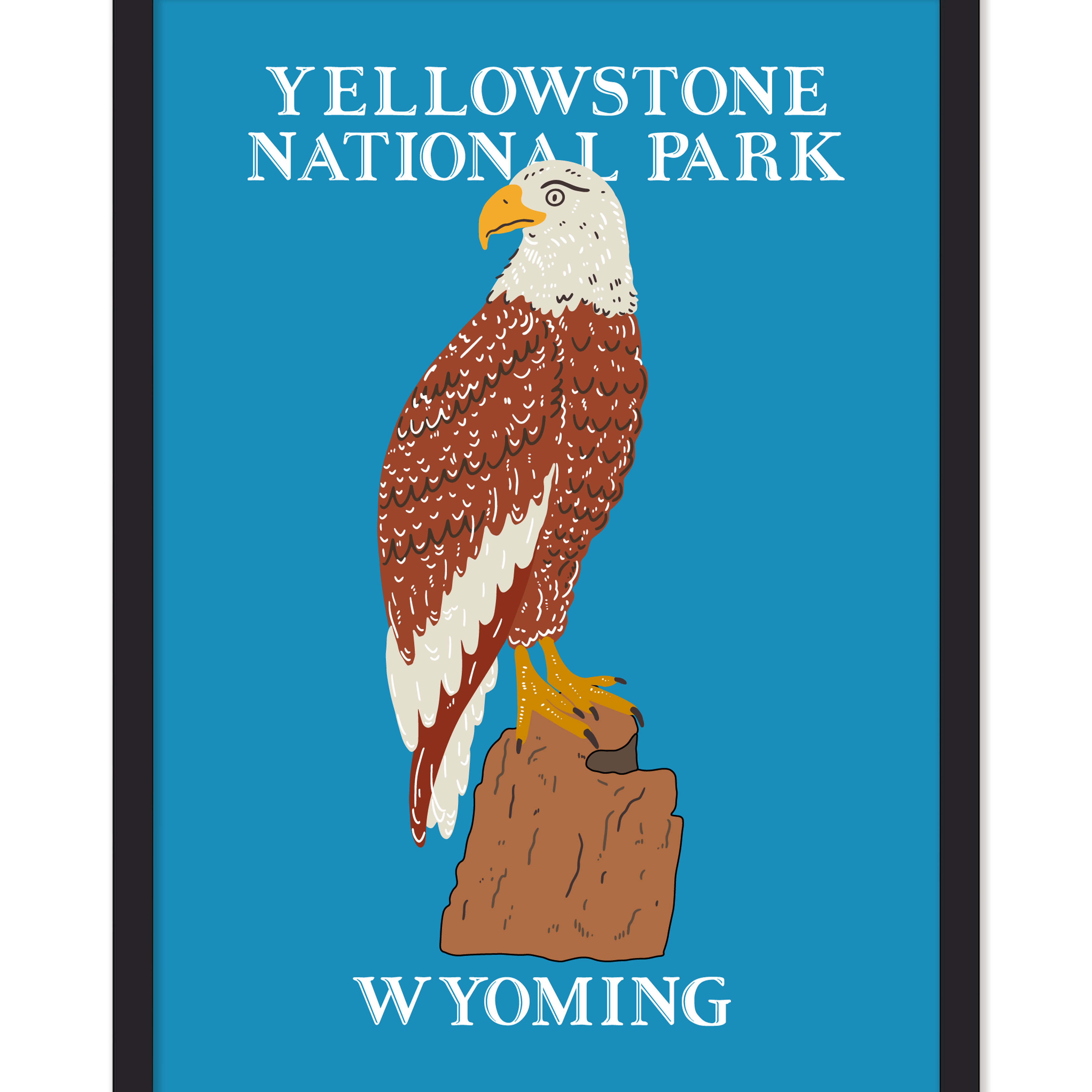 YELLOWSTONE EAGLE NATIONAL PARK PRINT