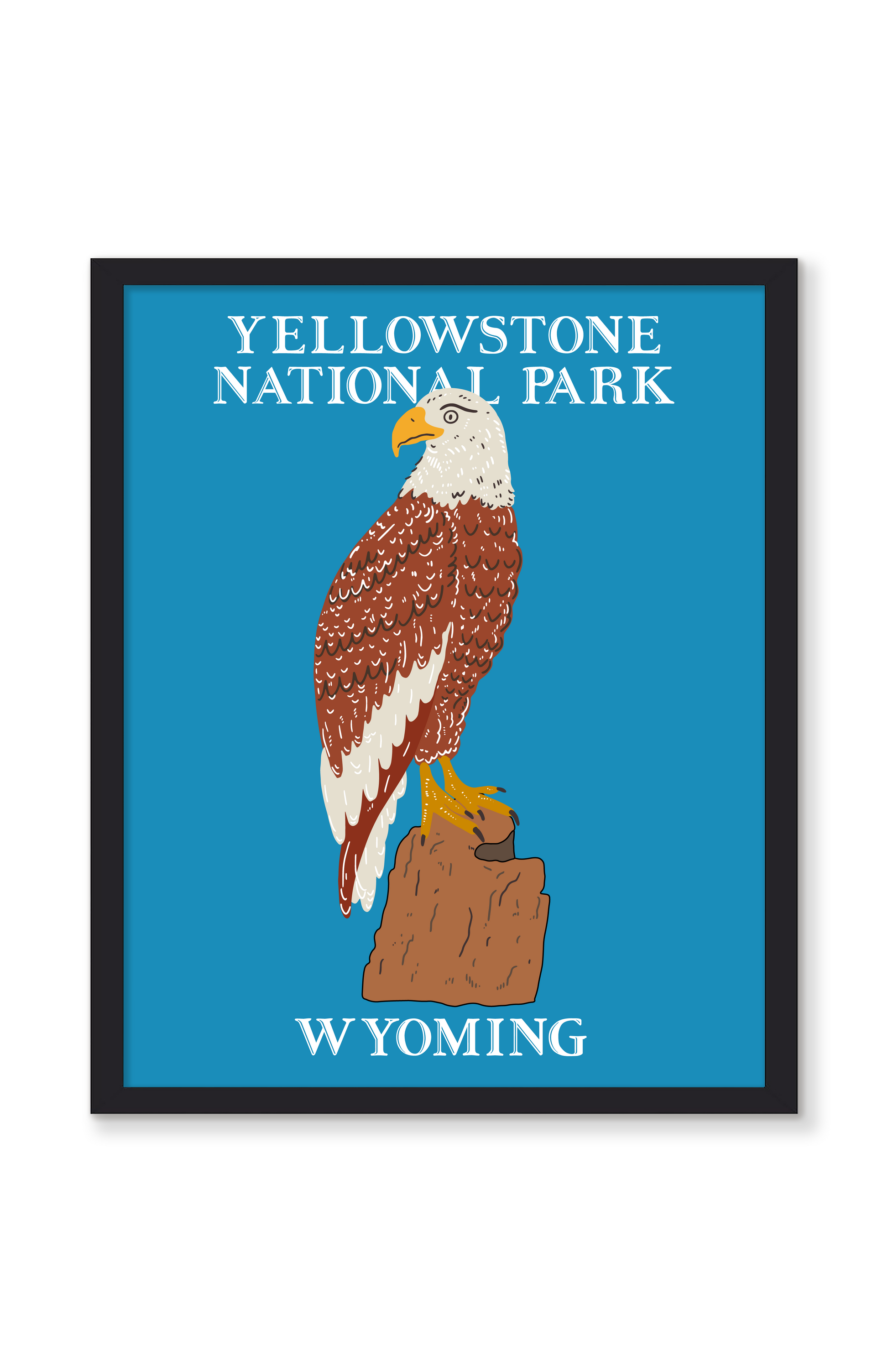 YELLOWSTONE EAGLE NATIONAL PARK PRINT